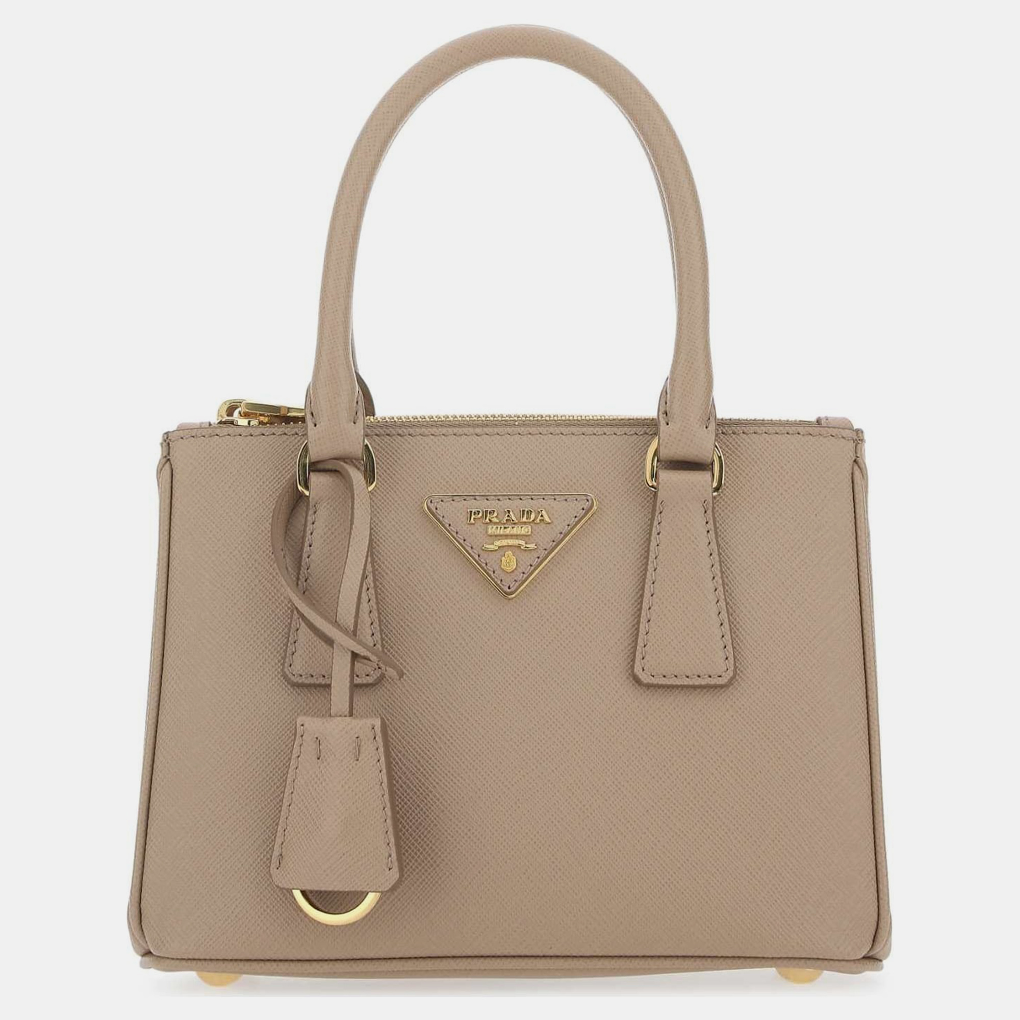 

Prada Powder Pink Saffiano Leather Satchel Bag