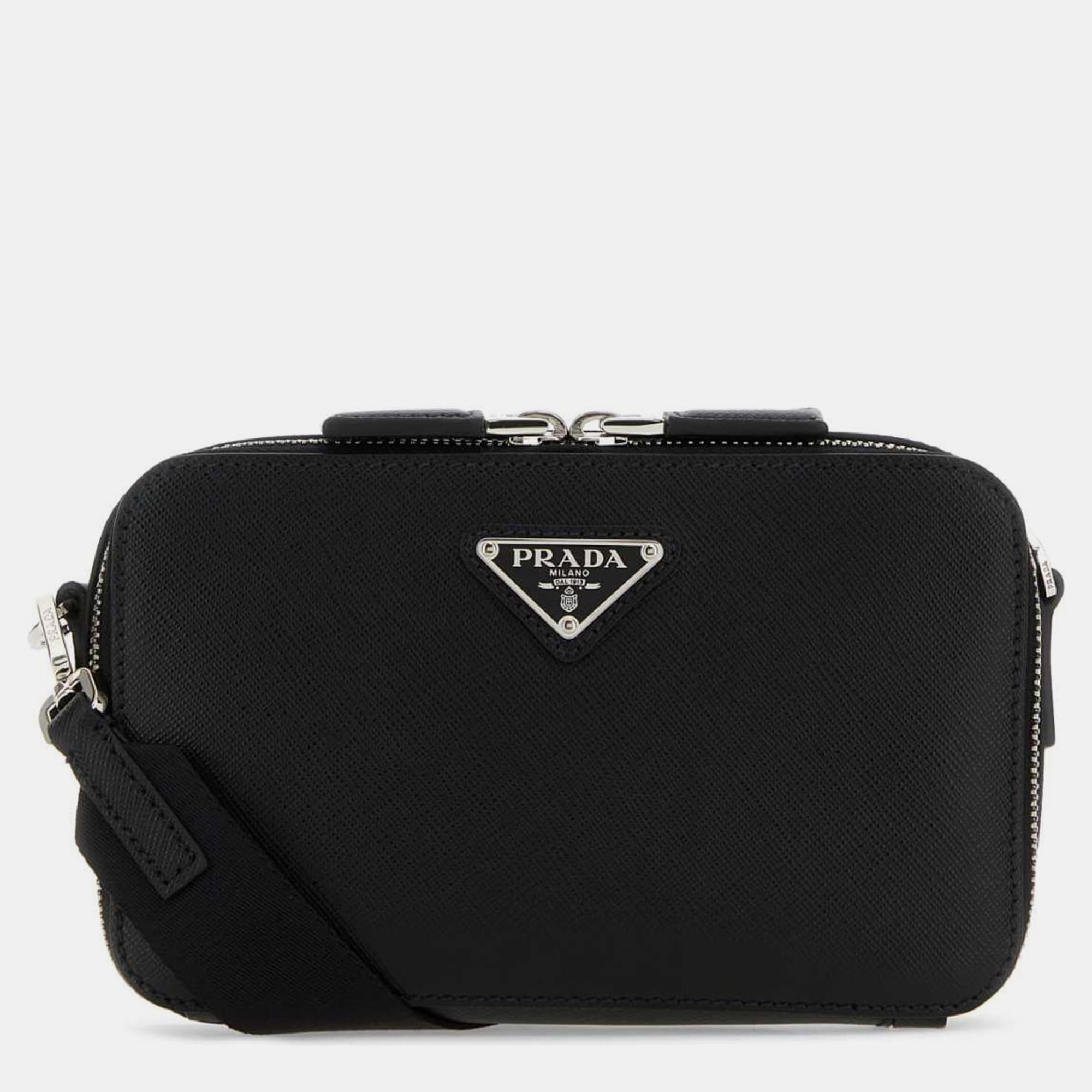 

Prada Black Leather Cleo Shoulder Bag