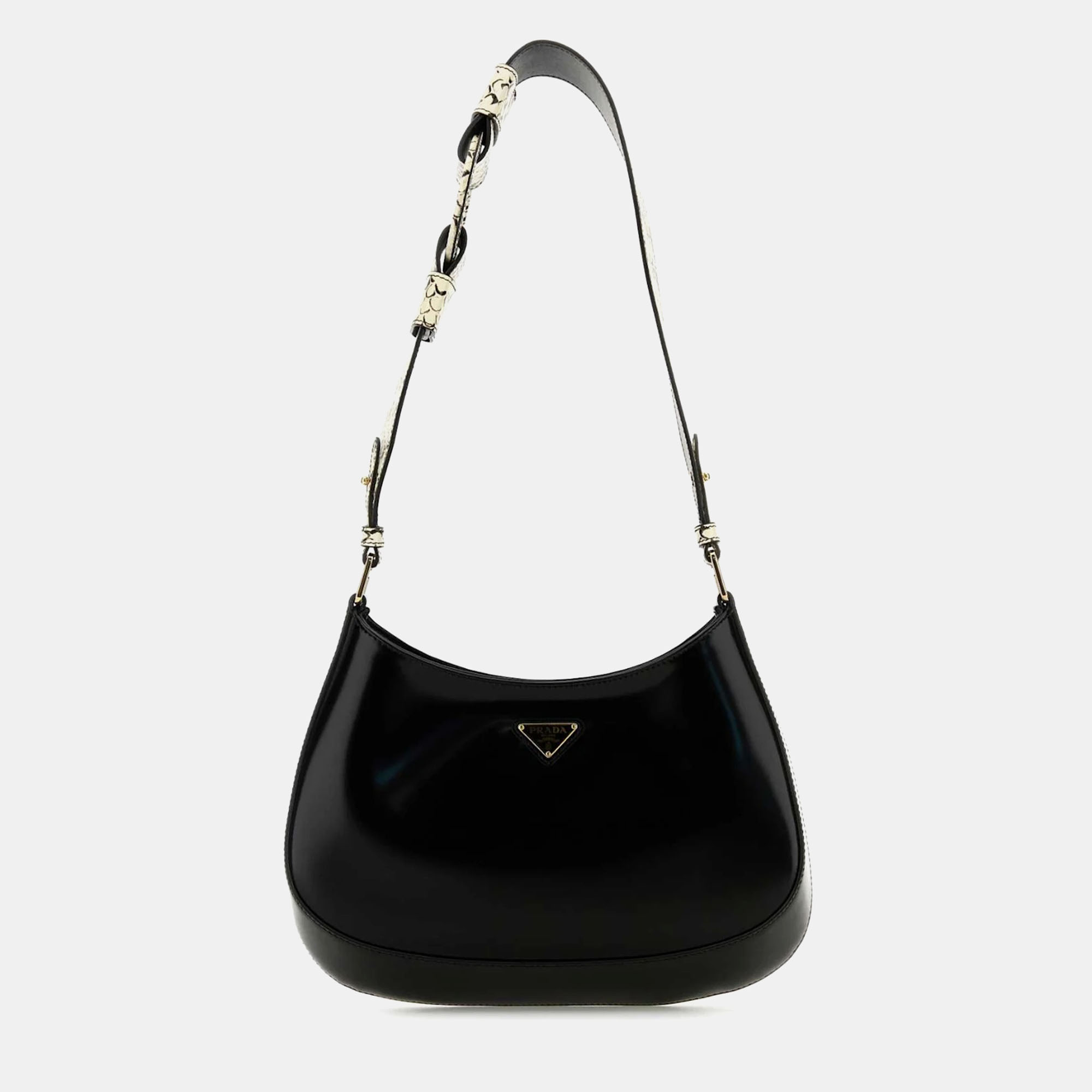 

Prada Neroroccia1 Black Leather Cleo Shoulder Bag