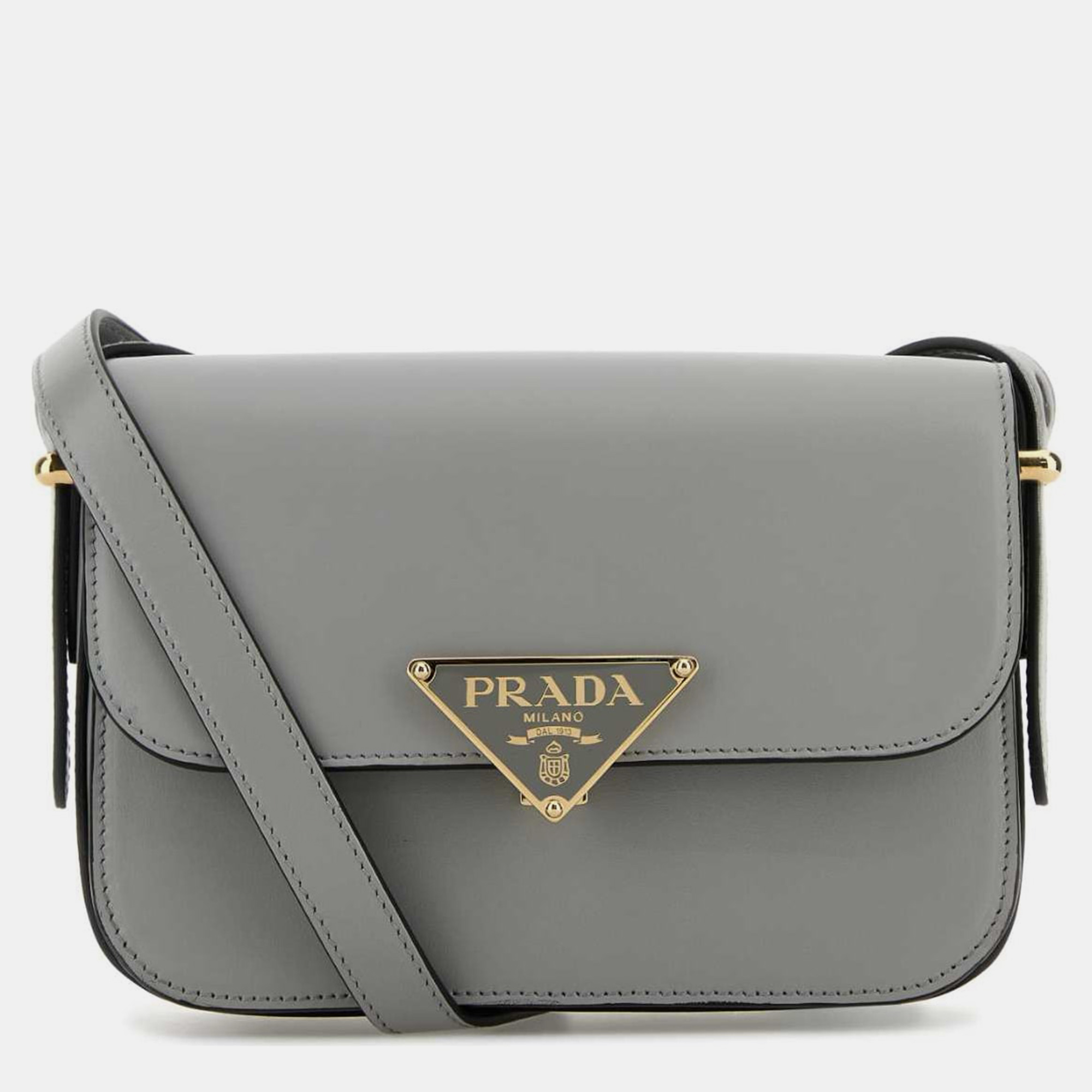 

Prada Nuben Grey Leather Crossbody Bag