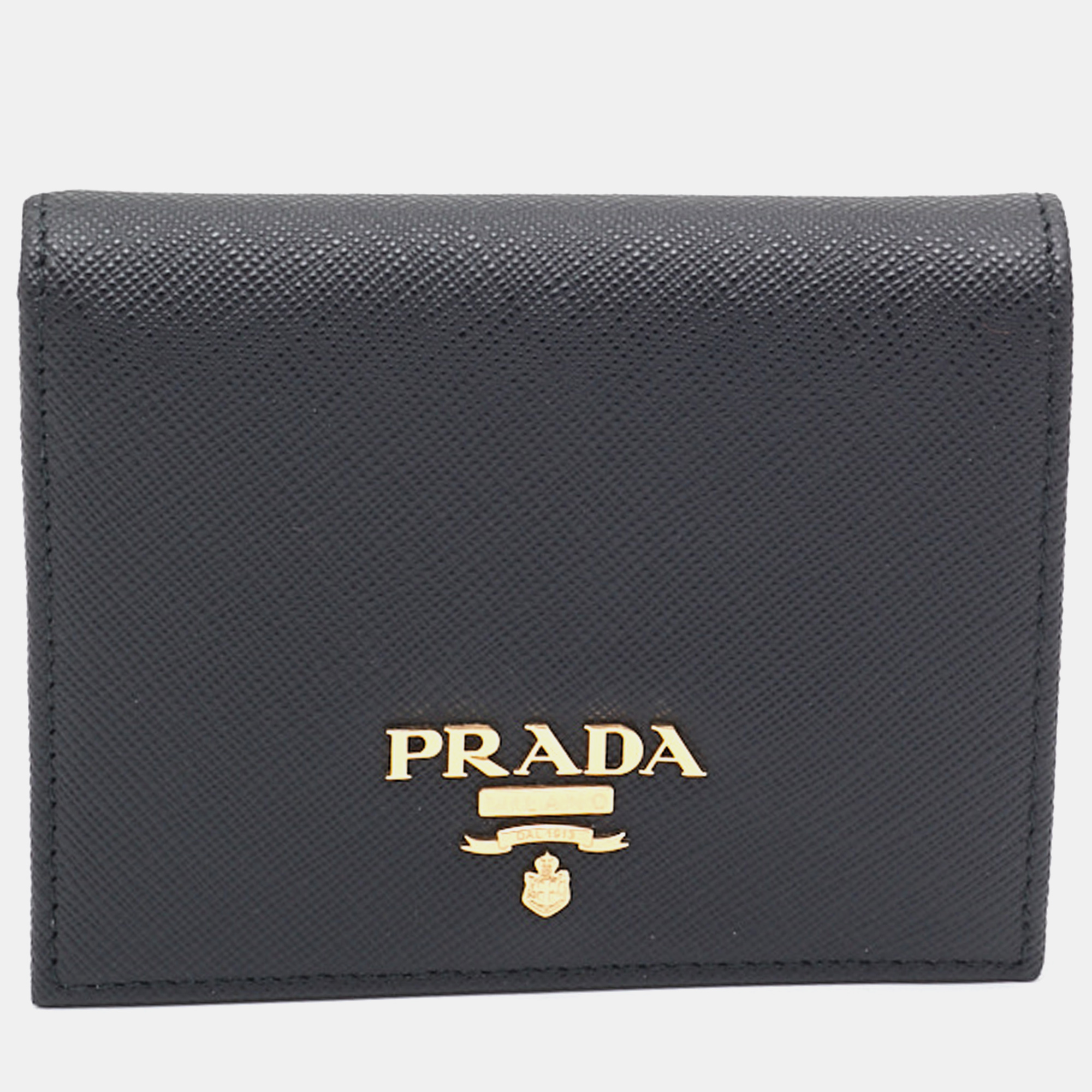 

Prada Black Saffiano Metal Leather Bifold Wallet