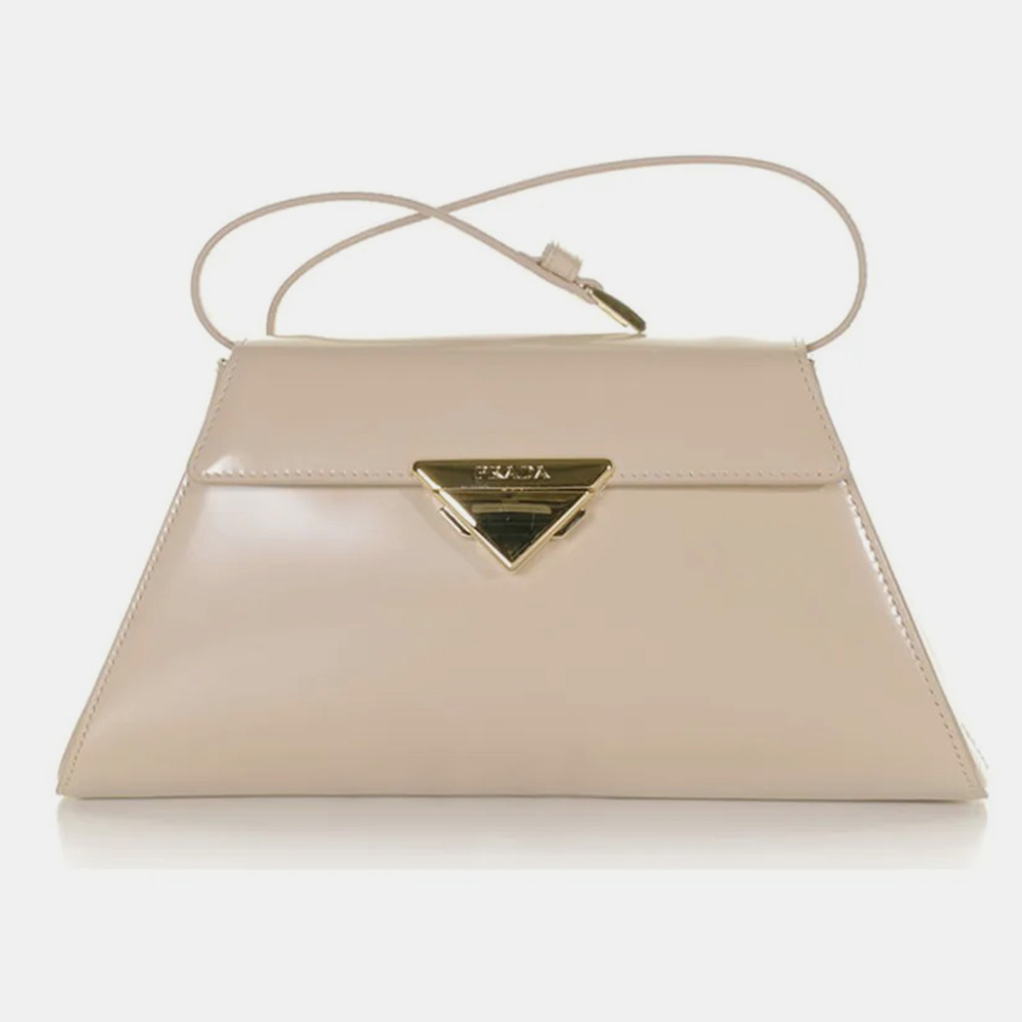 

Prada Ninfea Leather Shoulder Bag, Beige