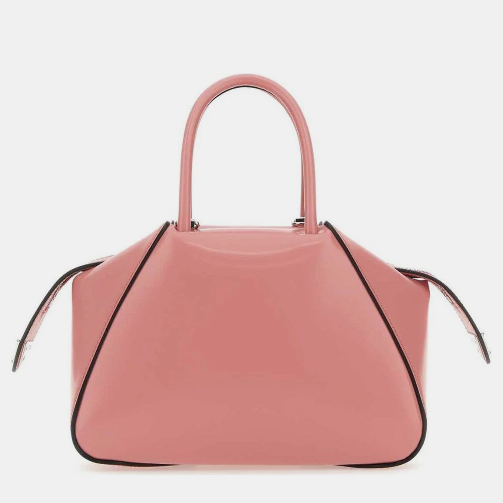 Prada Pink  Leather Logo Satchel Bag 