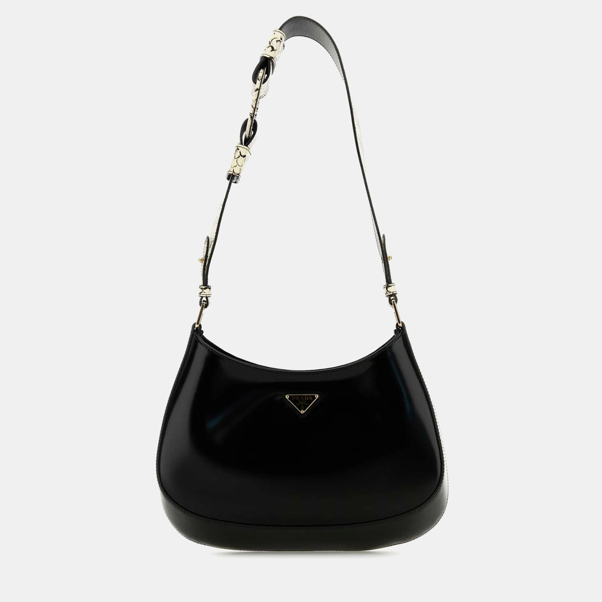 

Prada Black Leather Cleo Shoulder Bag