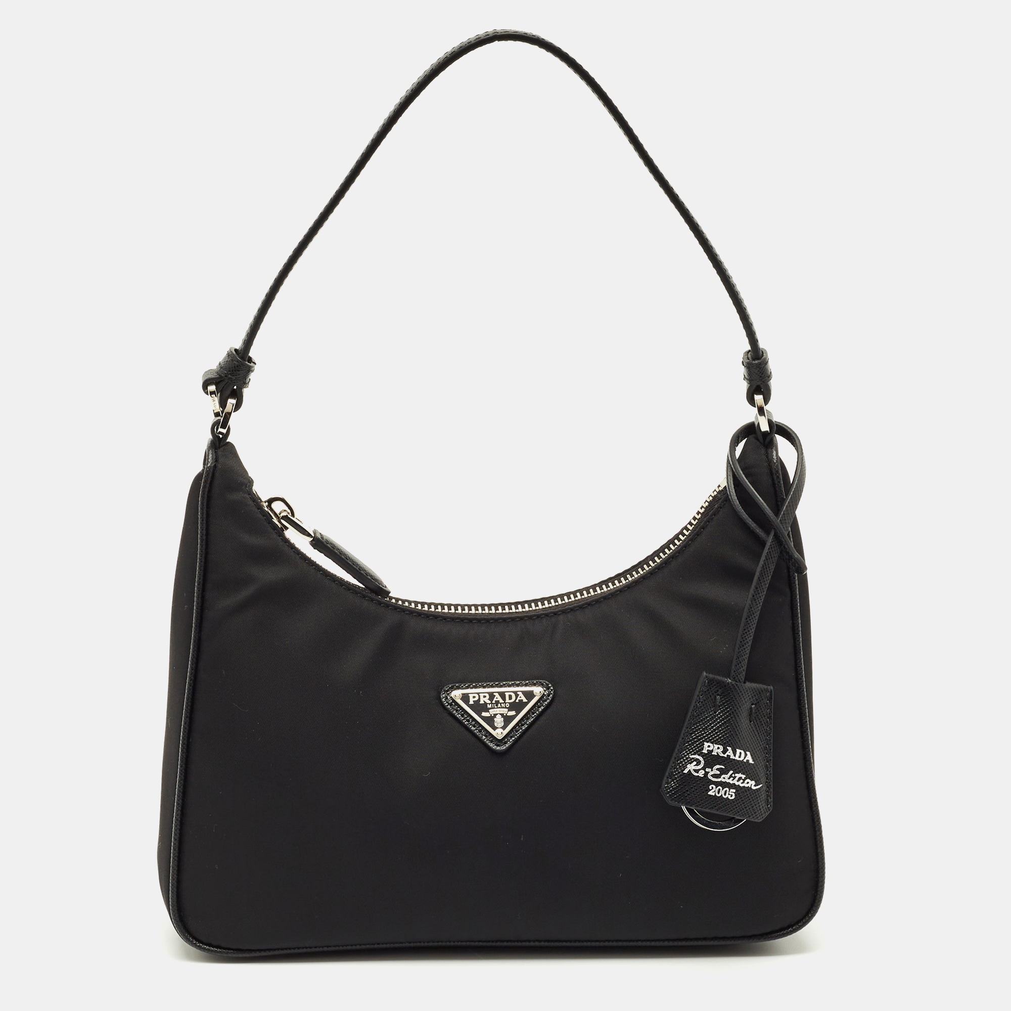 

Prada Black Nylon and Leather Mini Re-Edition 2005 Bag
