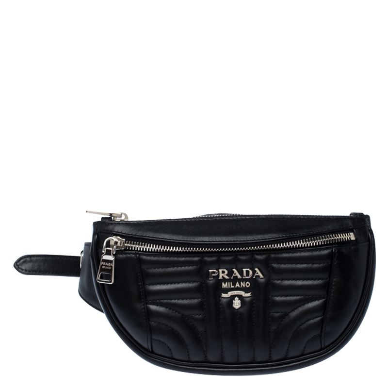 Prada Black Diagramme Leather Belt Bag Prada | TLC
