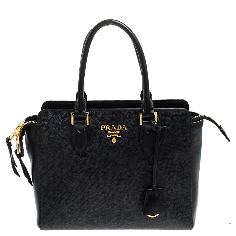 Prada Black Saffiano Leather Borsa A Mano Tote Prada | The Luxury Closet