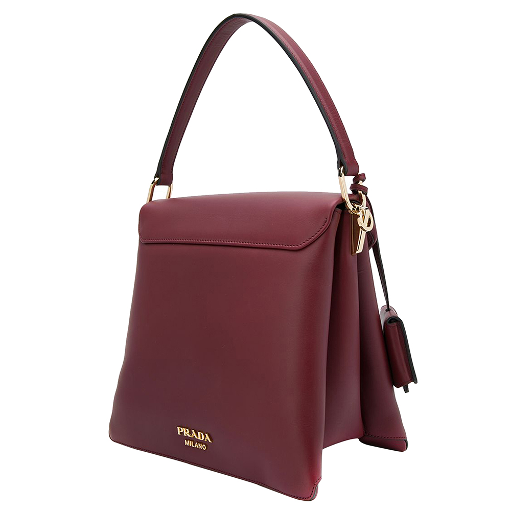 

Prada Red Leather Ingrid Top Handle Bag