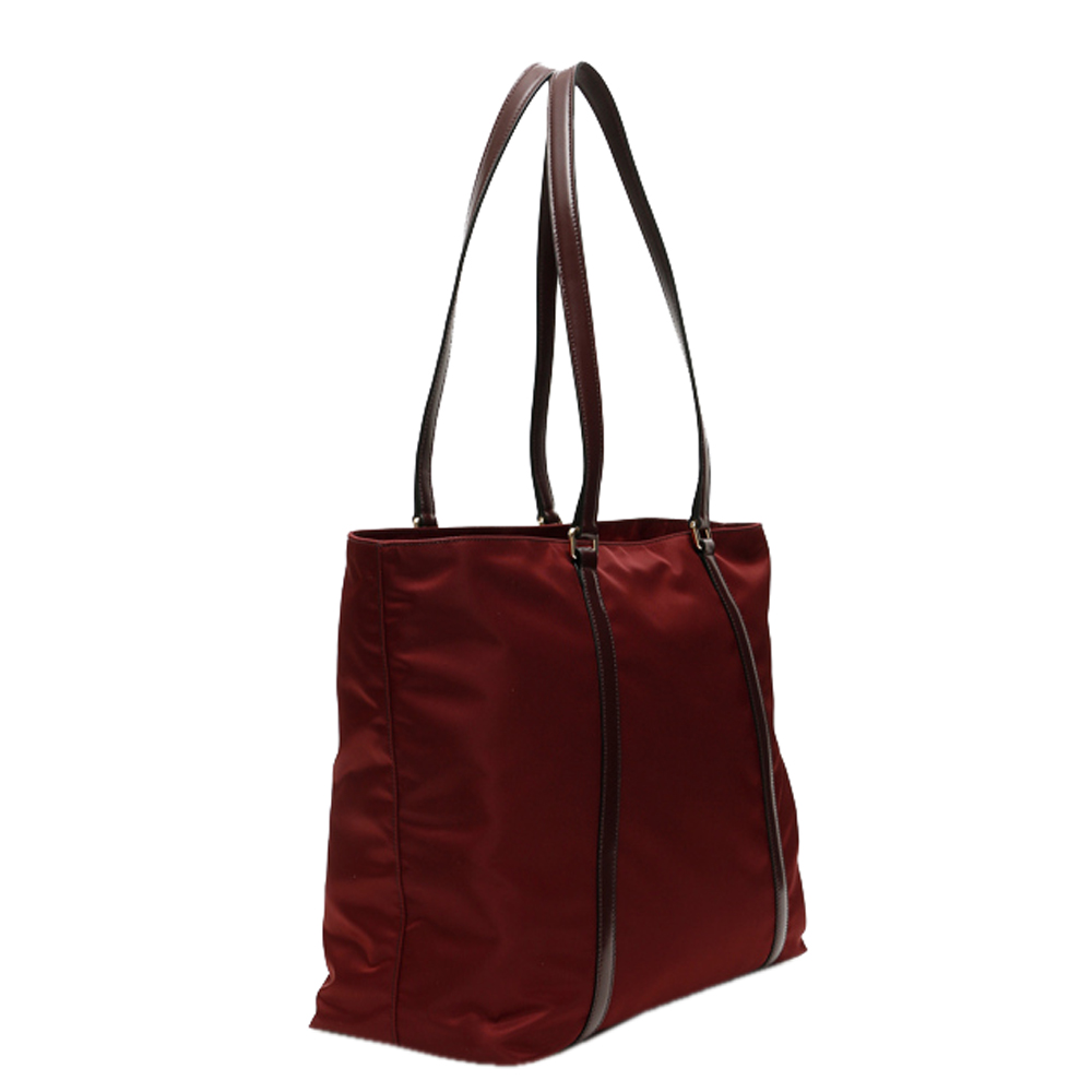 

Prada Bordeaux Nylon Tote Bag, Burgundy