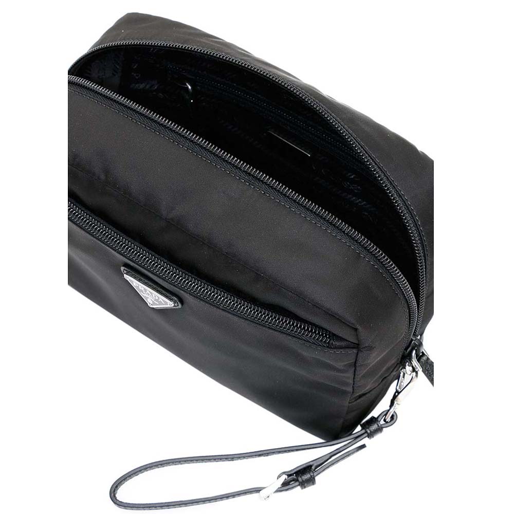 

Prada Black Nylon Vela Pouch Bag