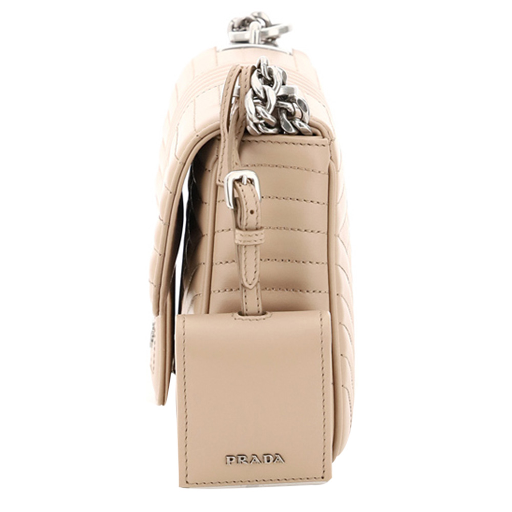 

Prada Beige Leather Diagramme Shoulder Bag