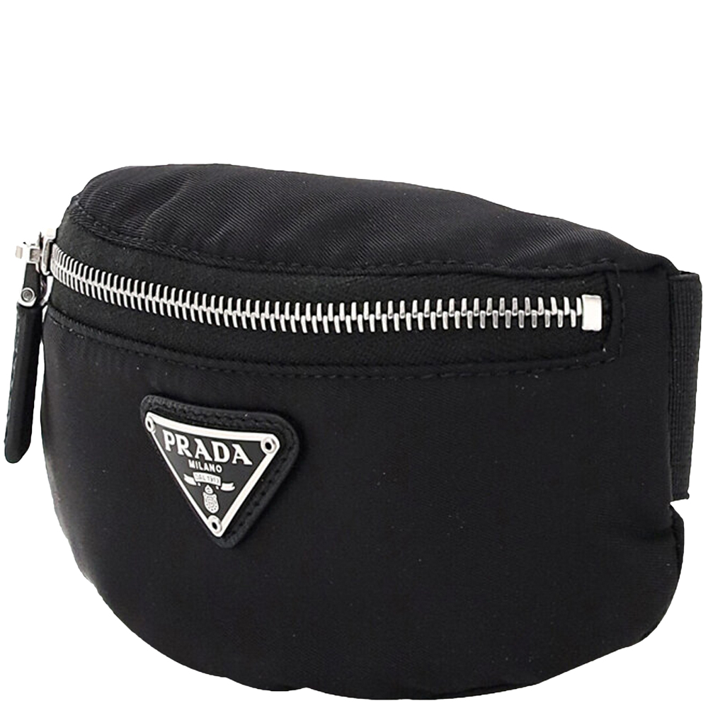 

Prada Black Nylon Wrist Pouch Bag