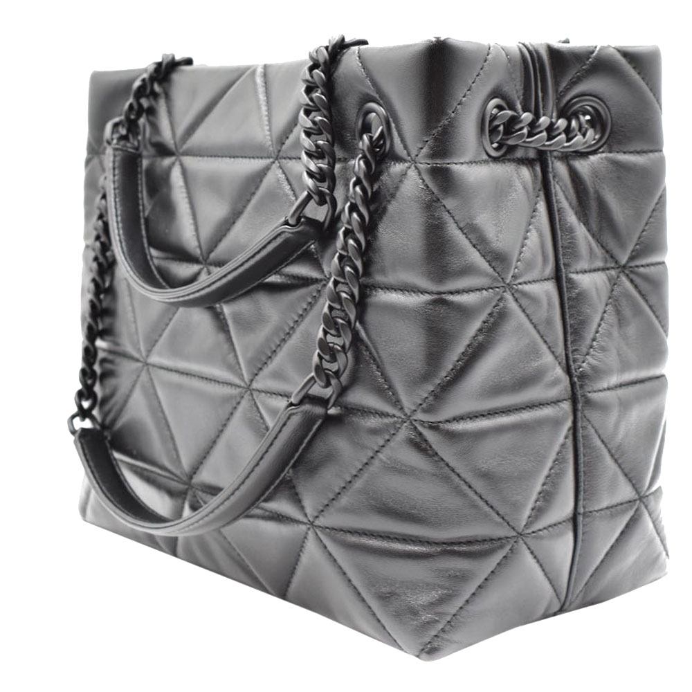 

Prada Black Leather Quilted Tote Bag