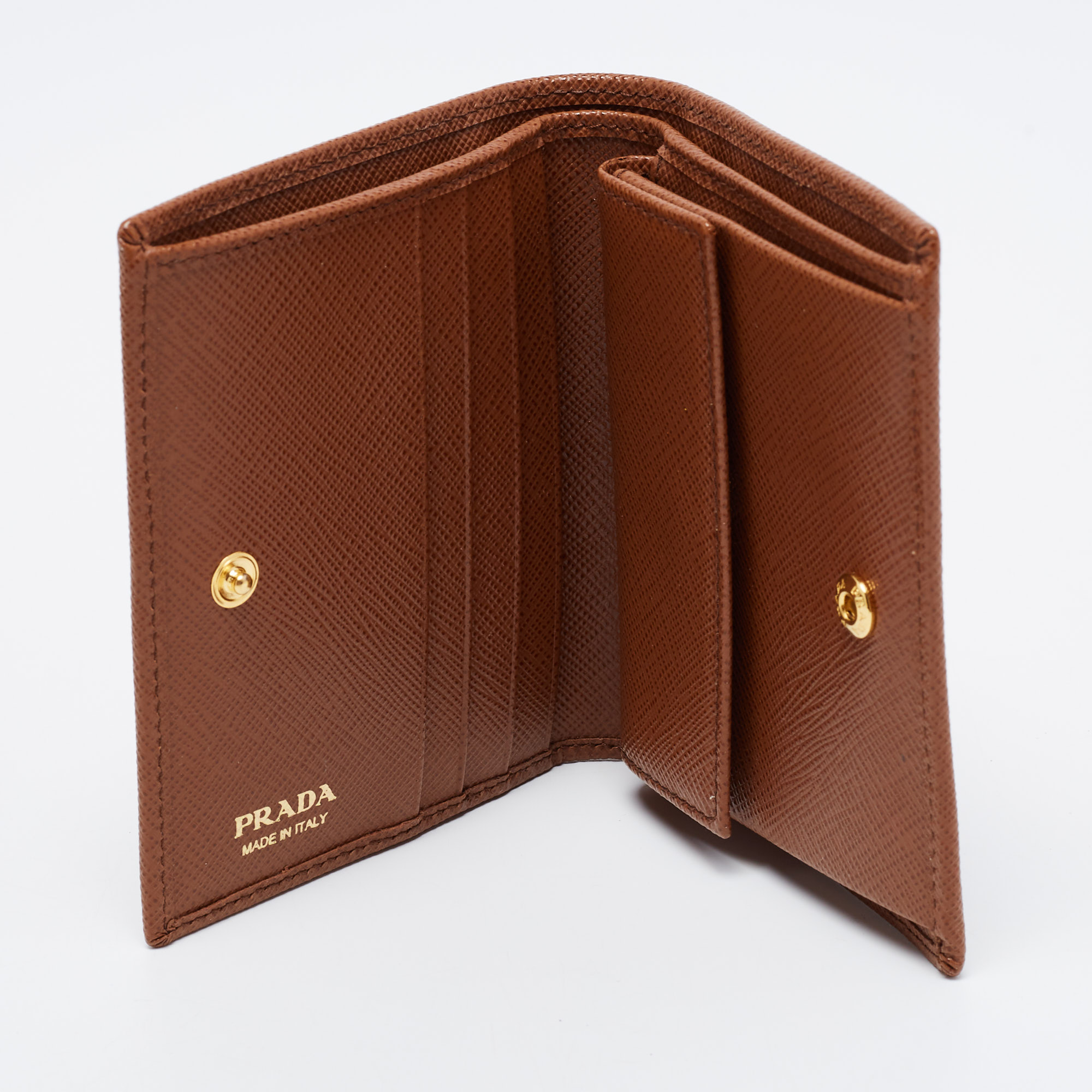 

Prada Brown Saffiano Leather Bifold Wallet