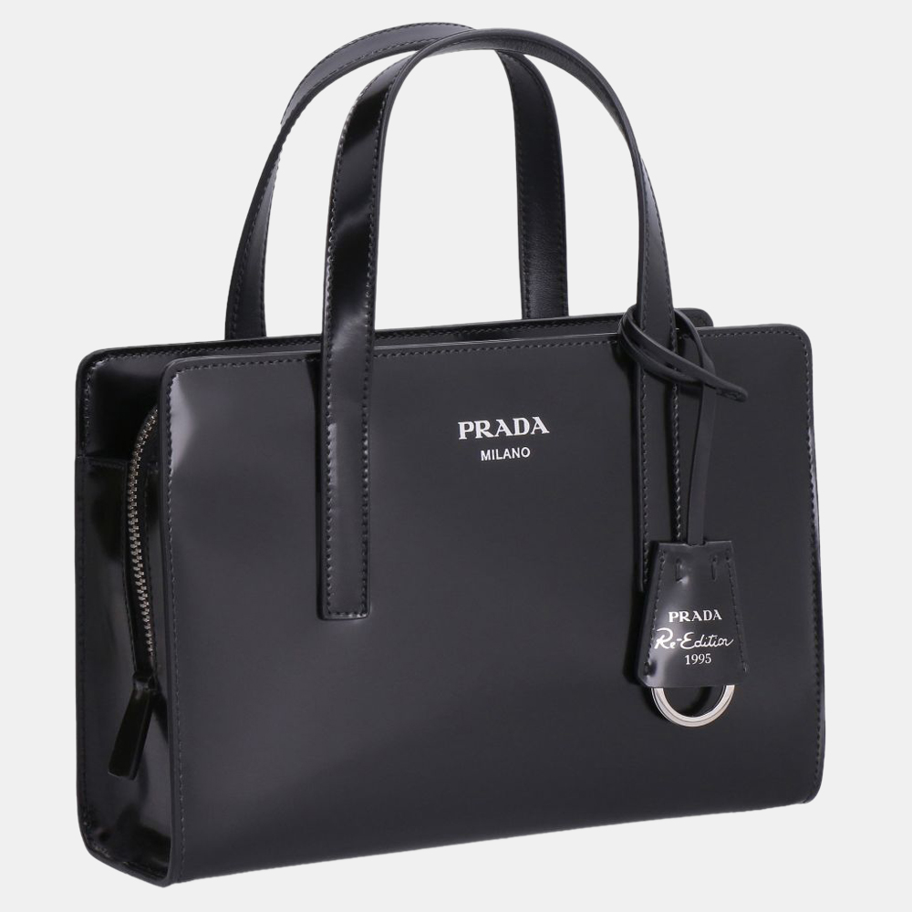 

Prada Black Leather 2021 Re-edition 1995 Mini Handbag