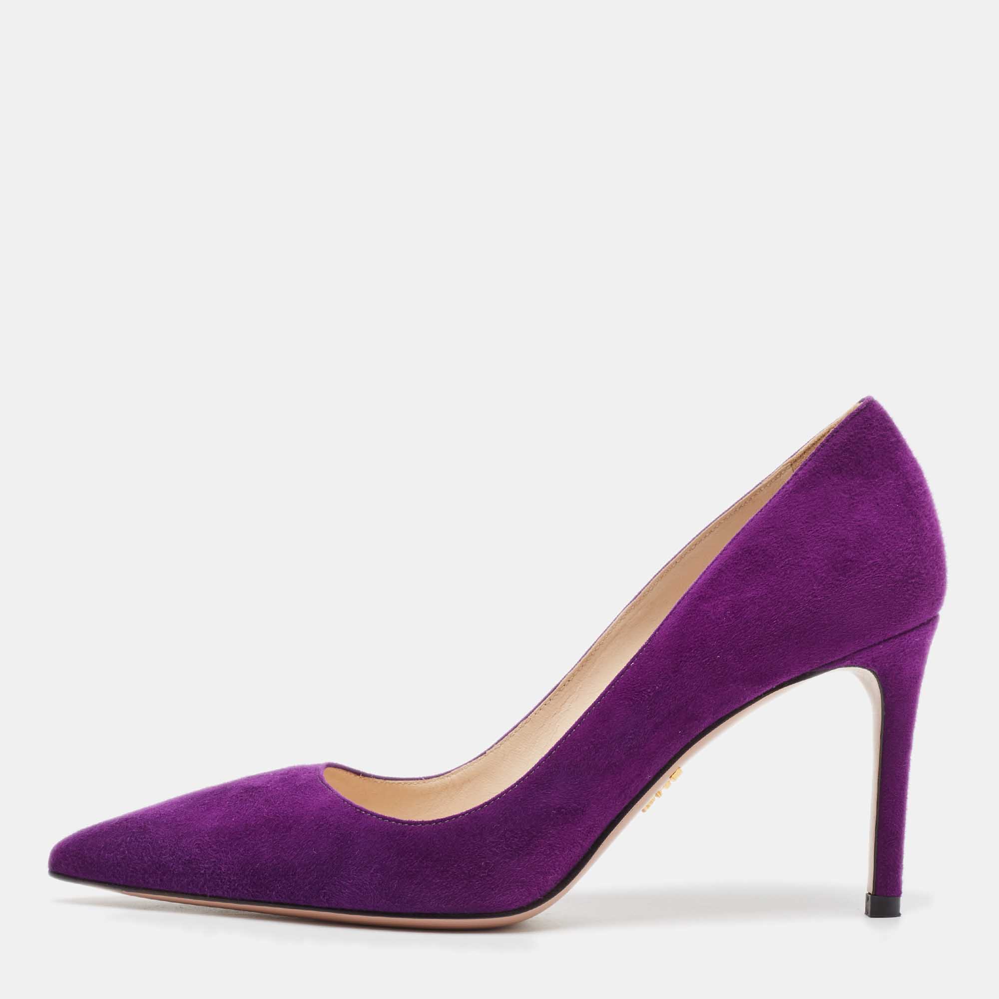 

Prada Purple Suede Pointed Toe Pumps Size