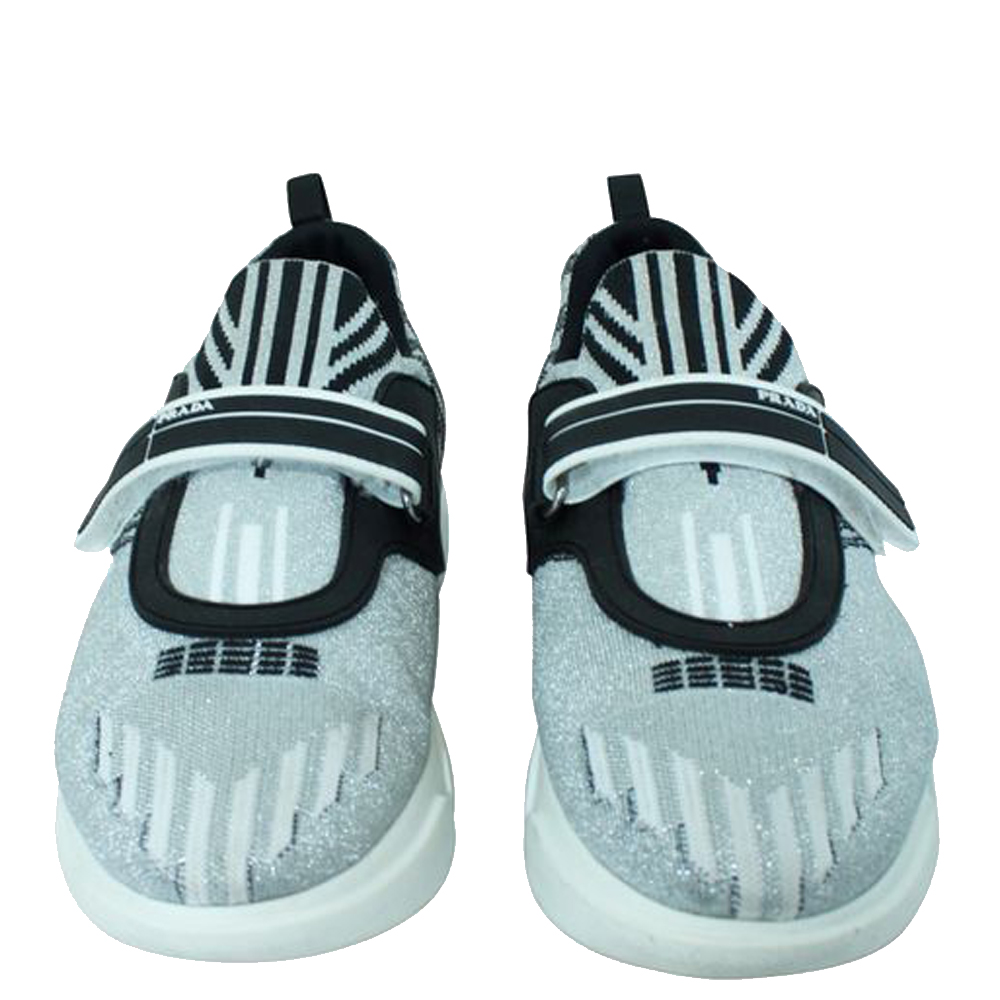 

Prada Grey Mesh Cloudbust Sneakers, Multicolor
