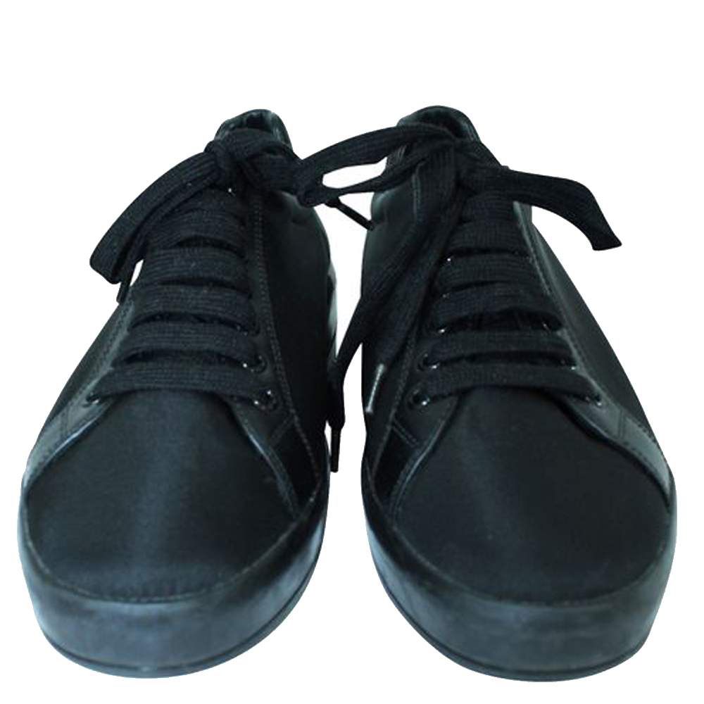 

Prada Black Leather Nylon Sneakers