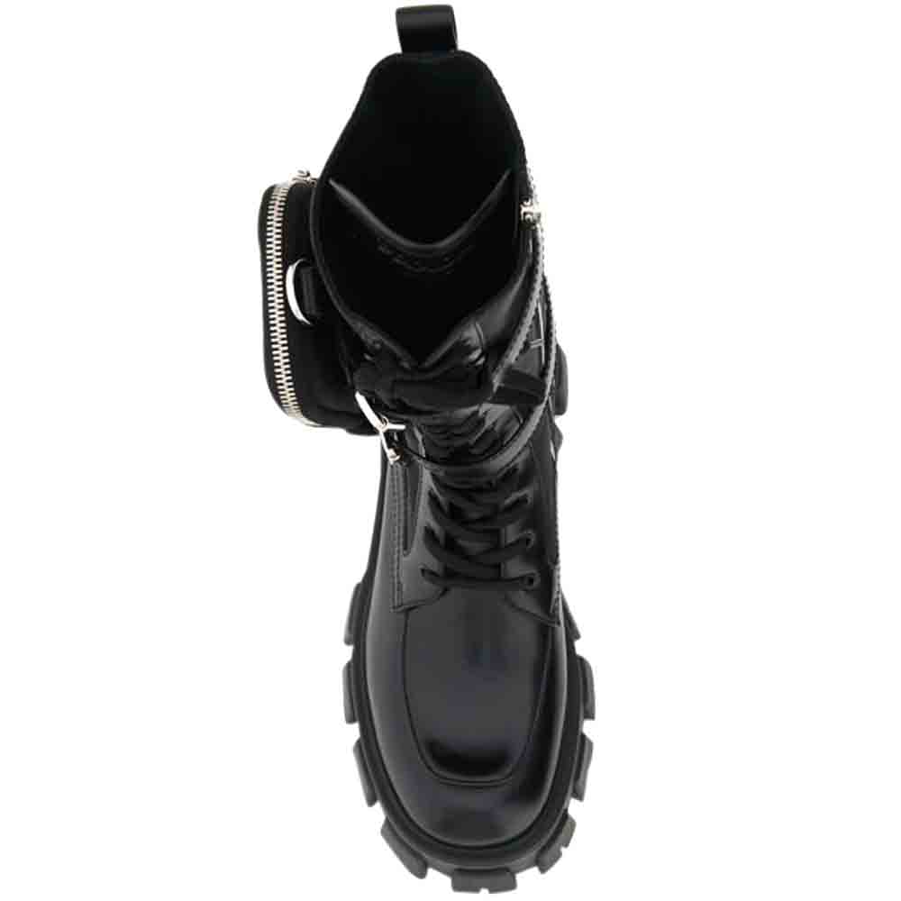 

Prada Black Leather/Nylon Monolith Boots Size IT