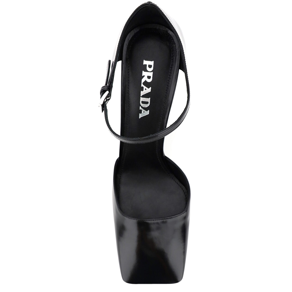 

Prada Black Leather Mary Jane Pumps Size IT