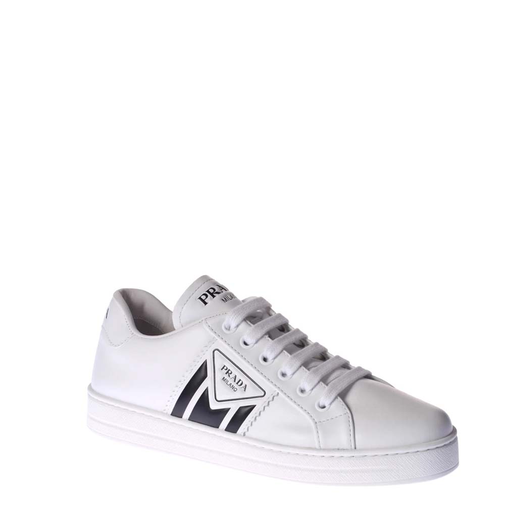

Prada White Soft Calf Leather Sneakers Size EU