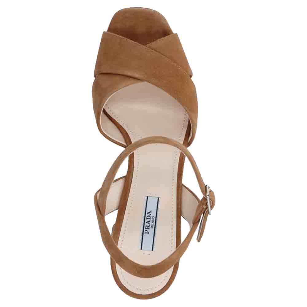 

Prada Brown Suede platform Sandals Size EU