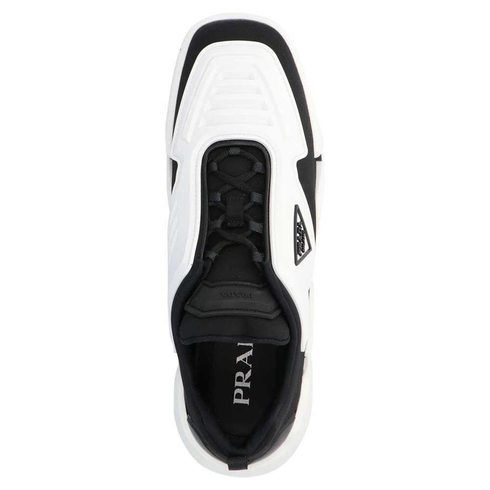 

Prada Black/White Techno Stretch Sneakers Size EU