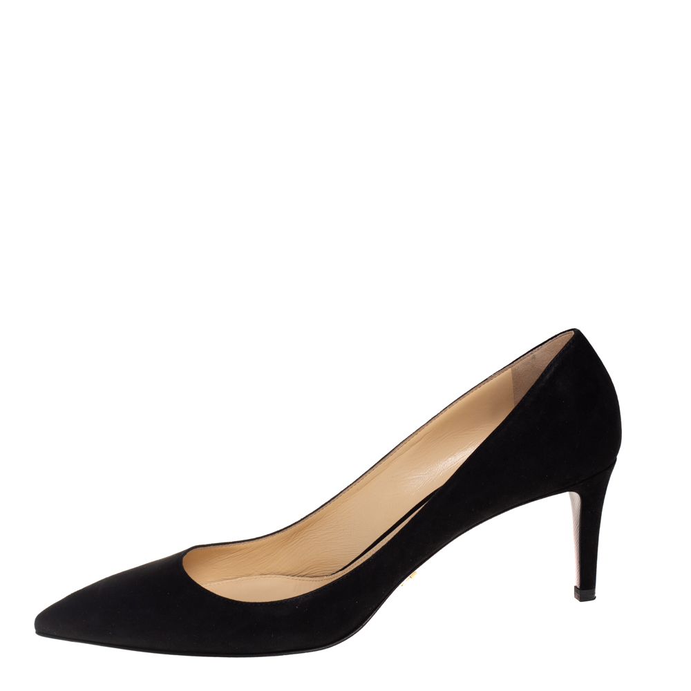 

Prada Black Suede Pointed Toe Pumps Size