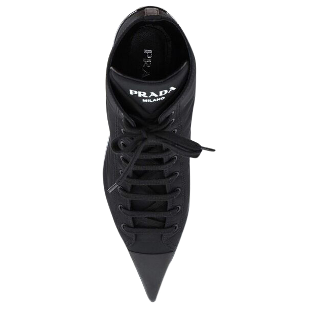 

Prada Black Synthesis Heeled High-Top Sneakers Size IT