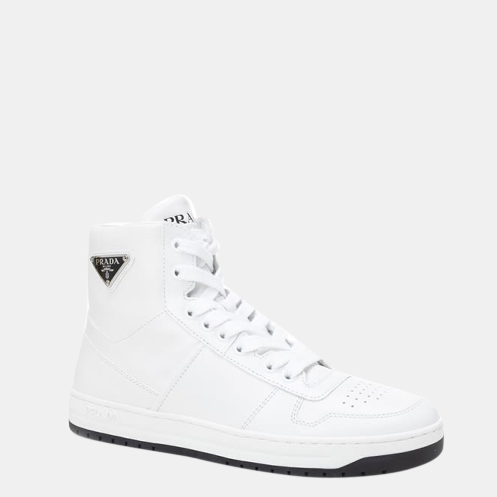 

Prada White Downtown High-Top Sneakers Size EU