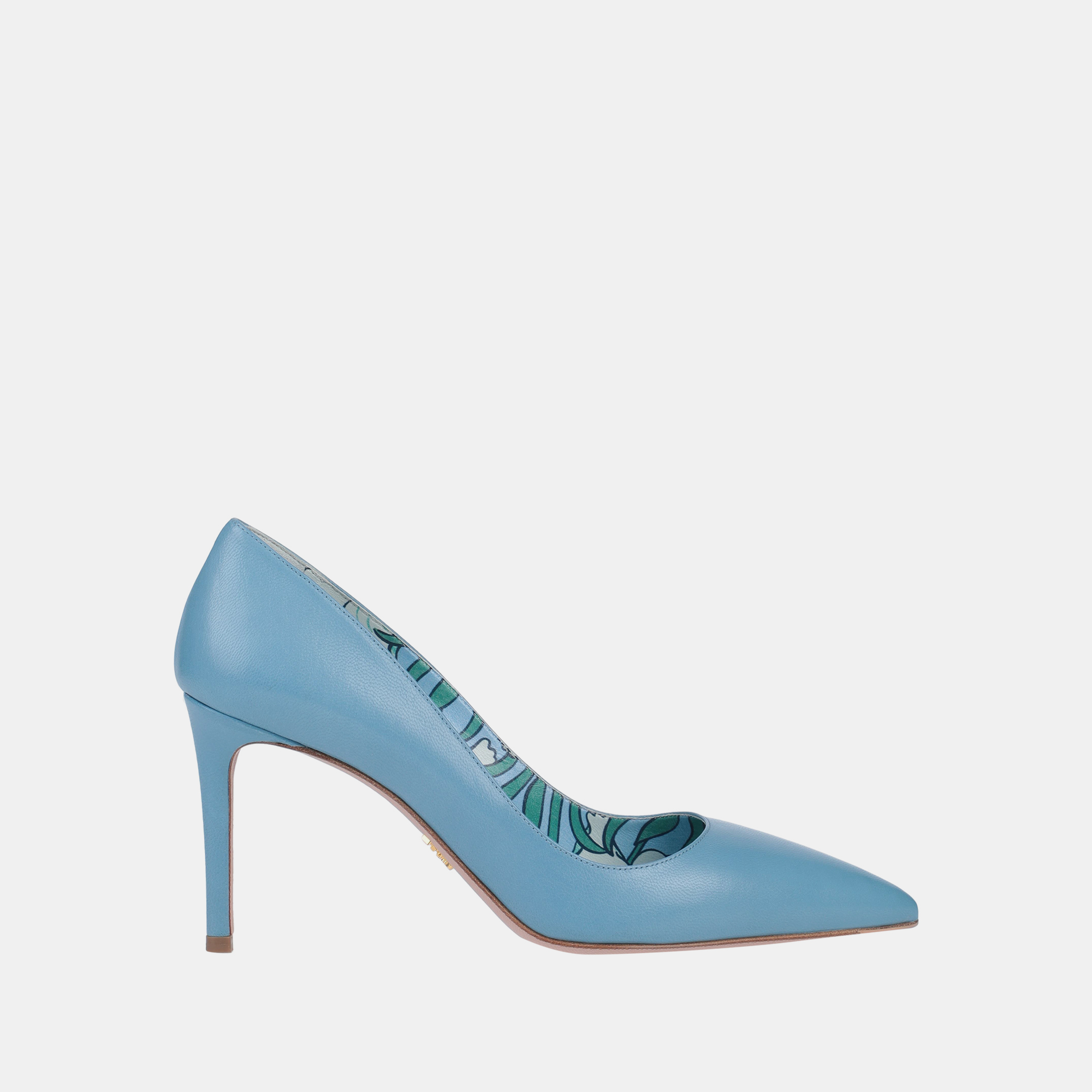 

Prada Leather Pointed Toe Pumps, Blue