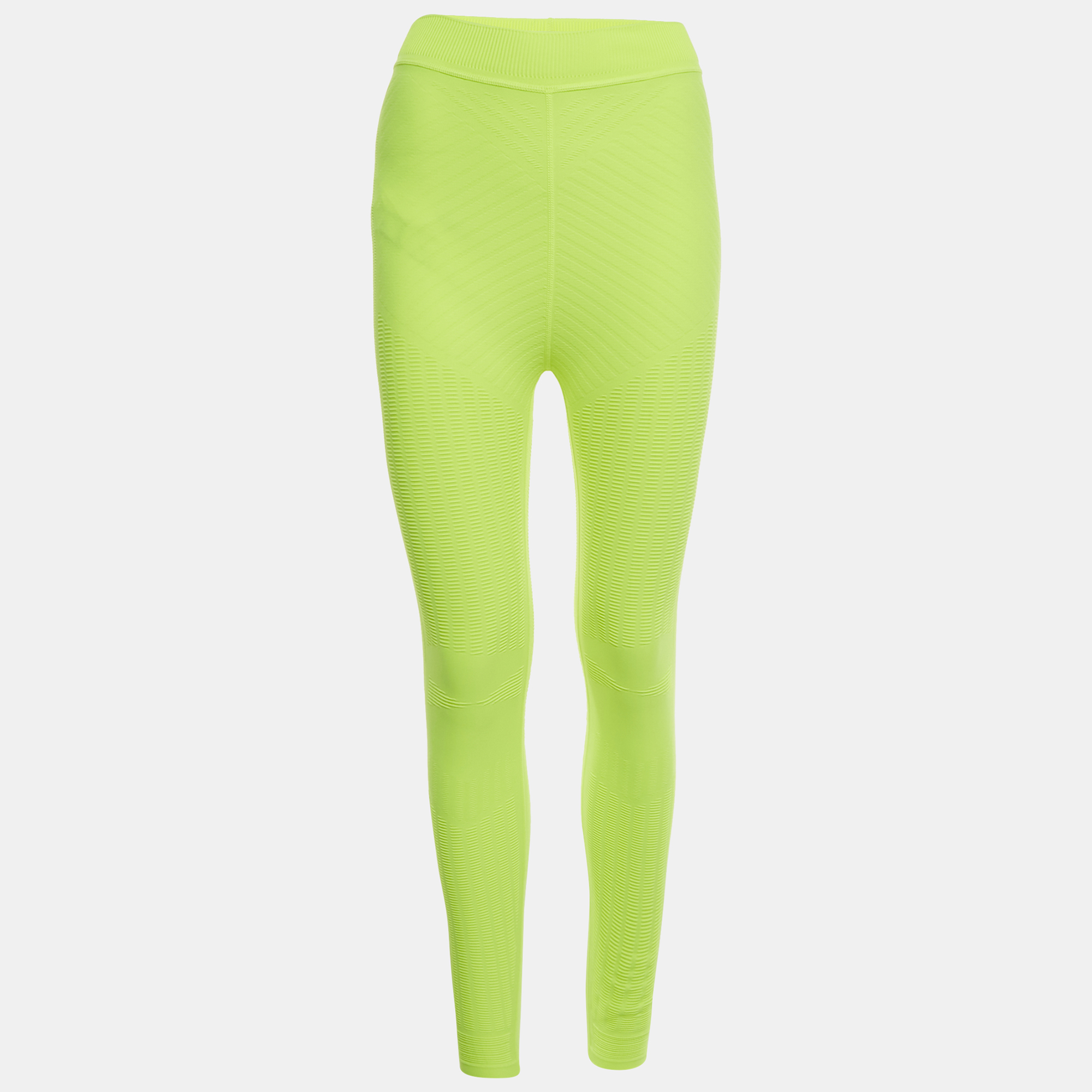 

Prada Sport Neon Green Textured Jersey Leggings S/M