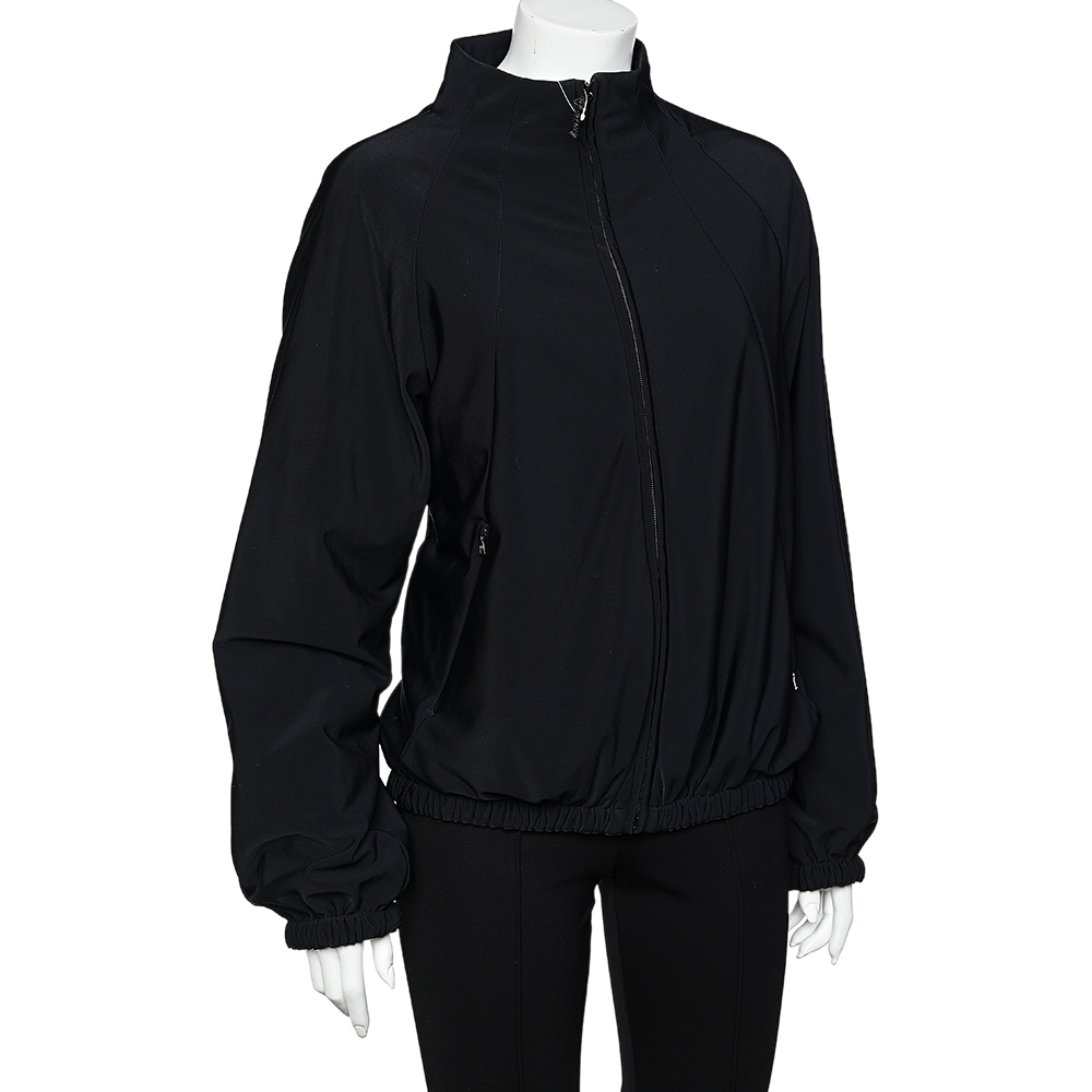 

Prada Black Jersey Knit Zip Front Jacket