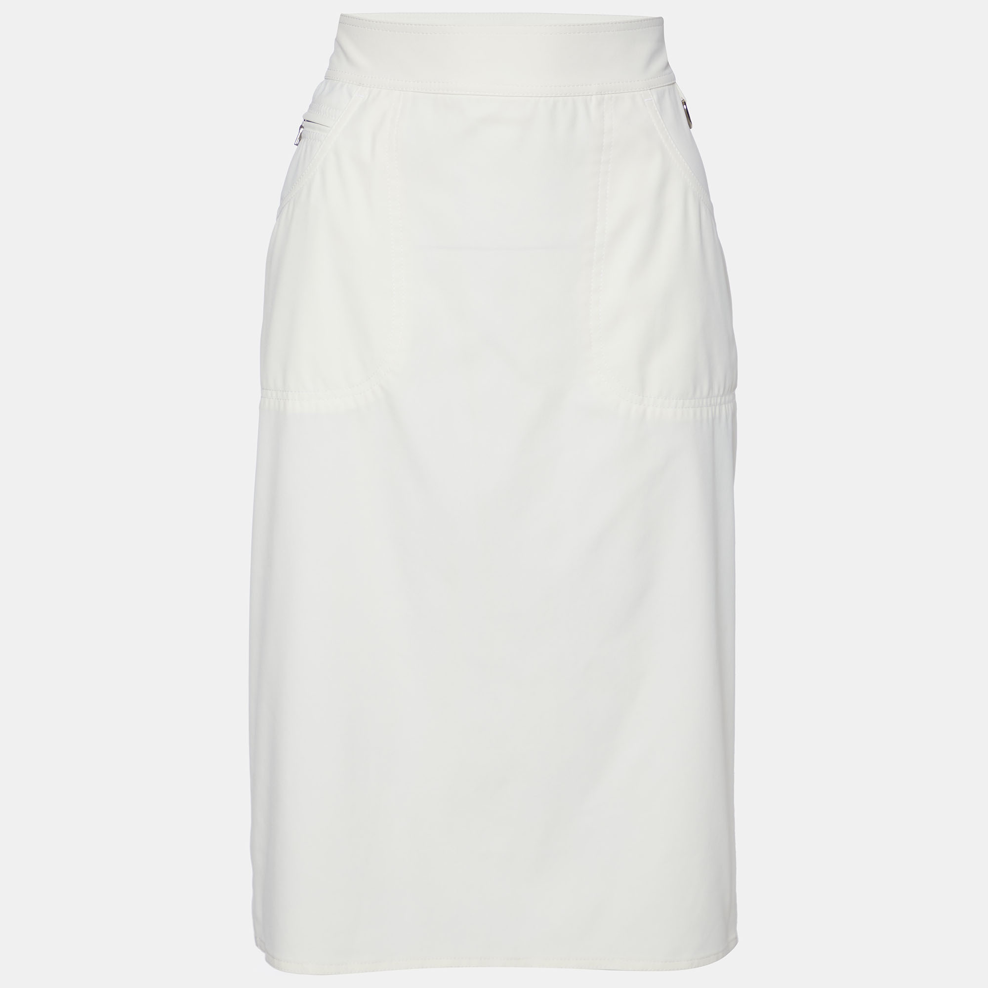 

Prada Sport Off-White Nylon Pencil Skirt M, Cream