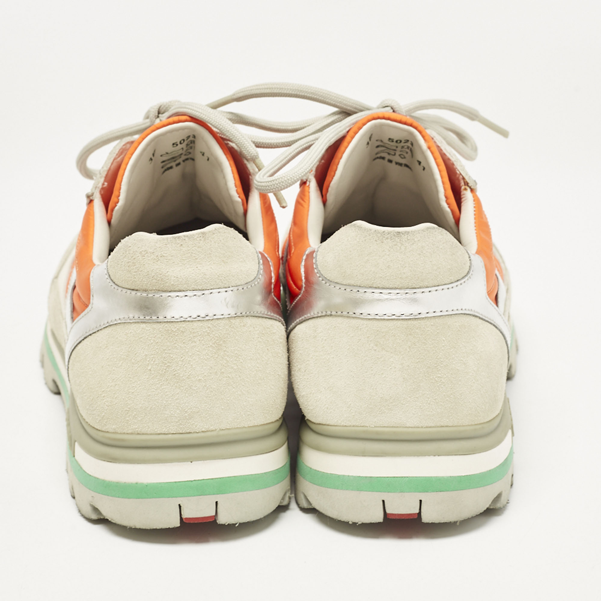 Prada Sport Multicolor Leather and Suede Low Top Sneakers Size 41 