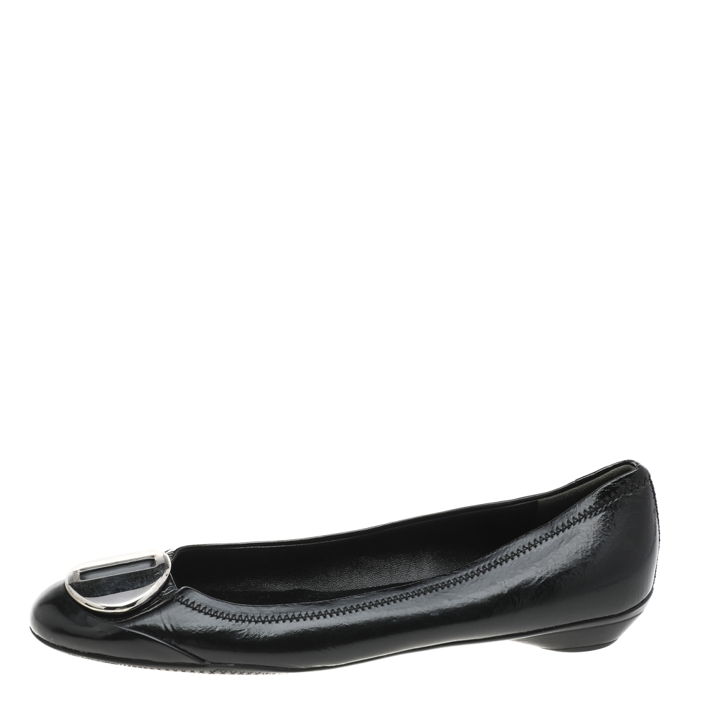 

Prada Sport Black Patent Leather Ballet Flats Size