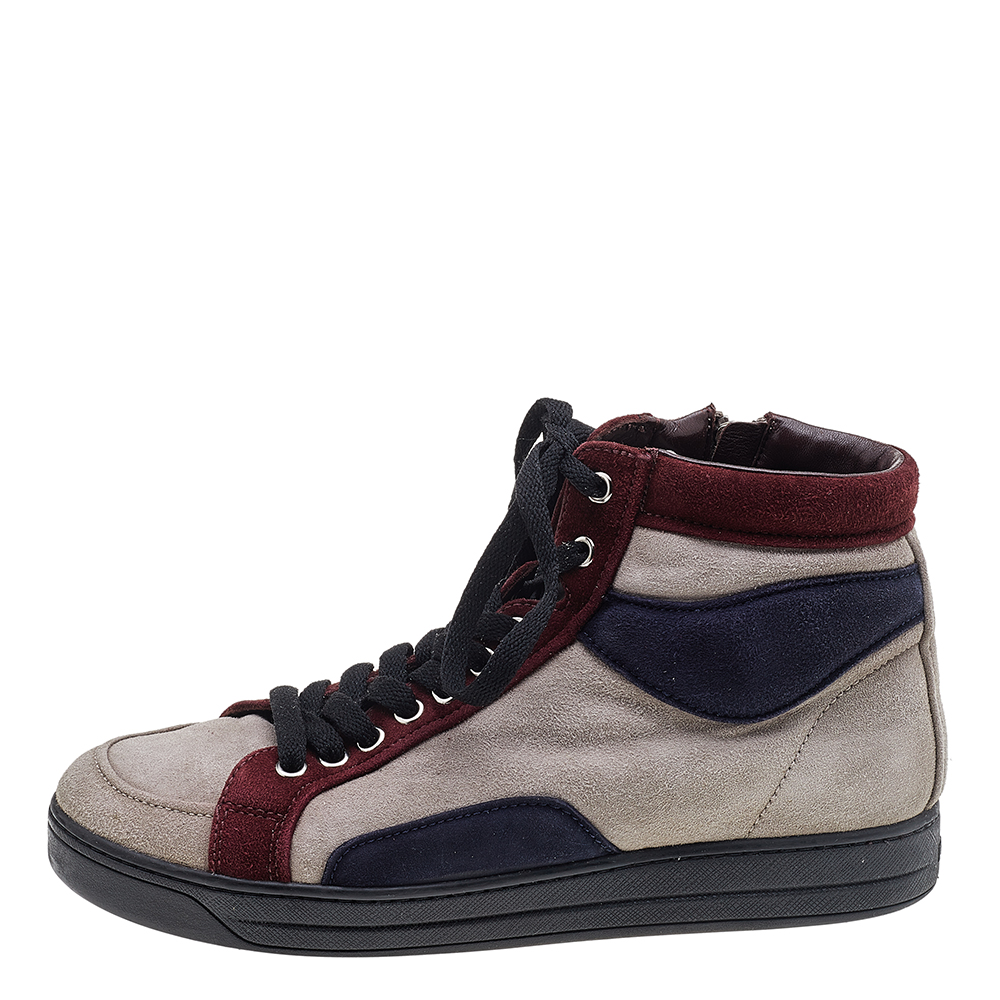 

Prada Sport Multicolor Suede High Top Sneakers Size