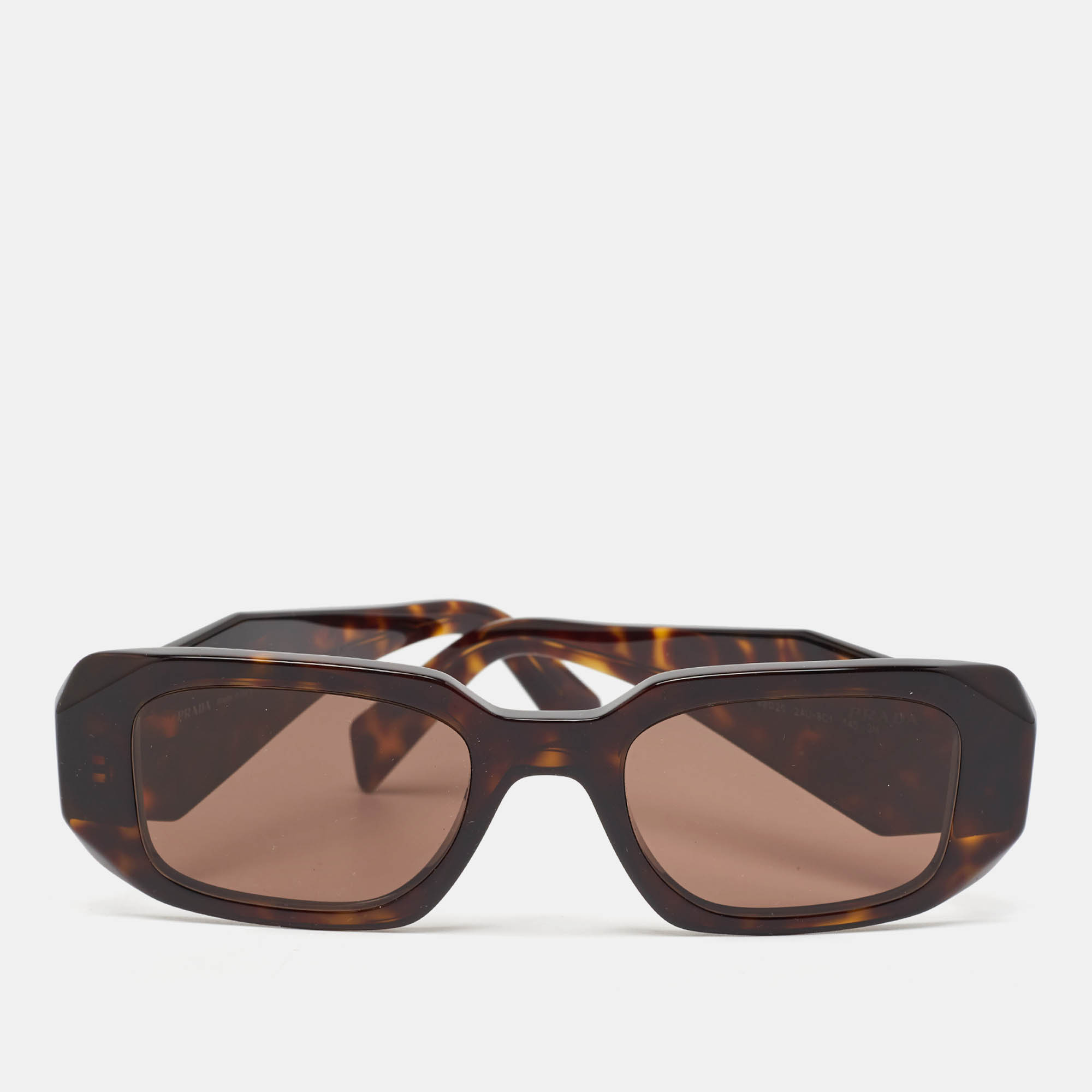 

Prada Tortoise SPR17W Symbole Geometric Sunglasses, Brown