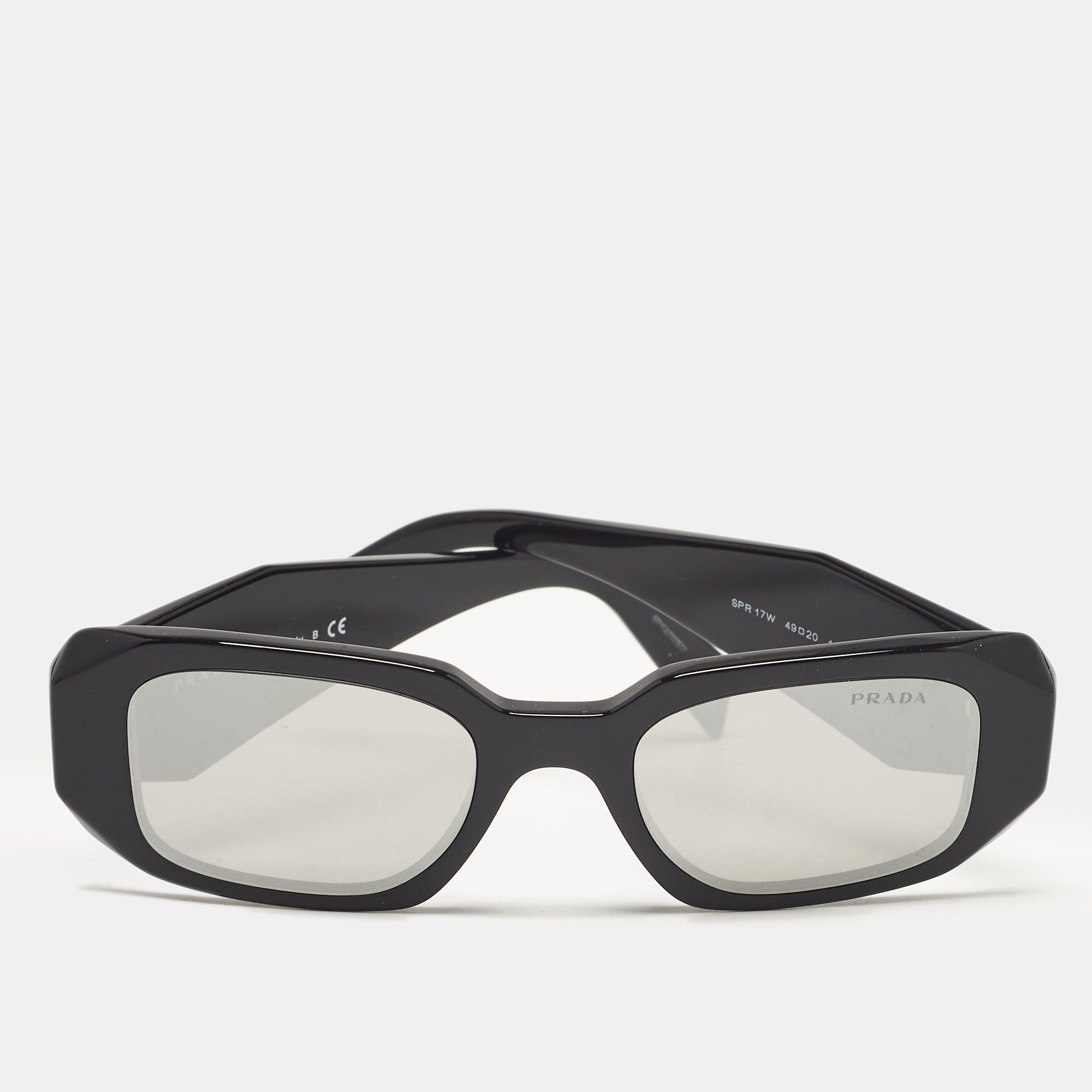 

Prada Black Mirror SPR17W Symbole Geometric Sunglasses