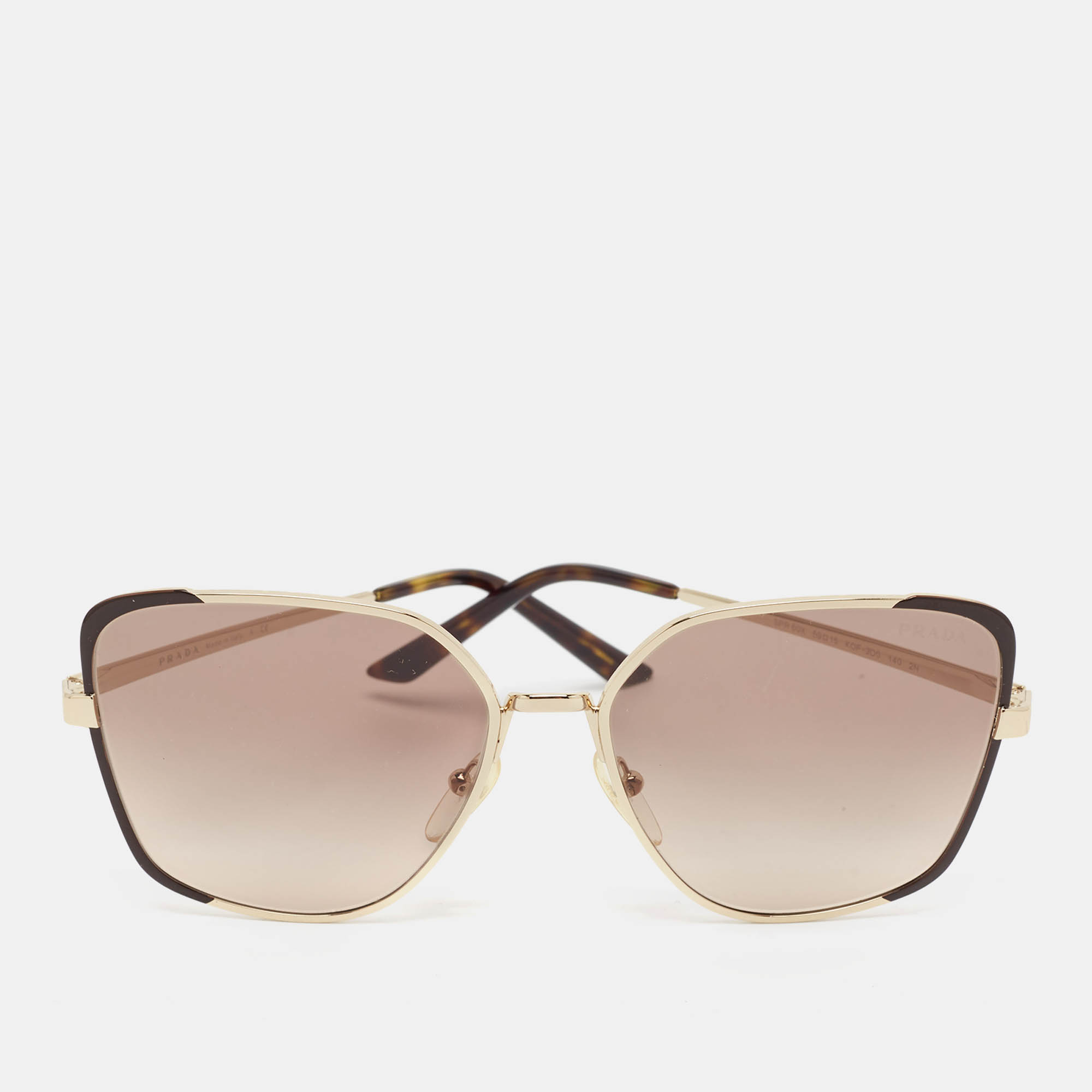 

Prada Gold Tone/ Brown Gradient SPR60X Butterfly Sunglasses