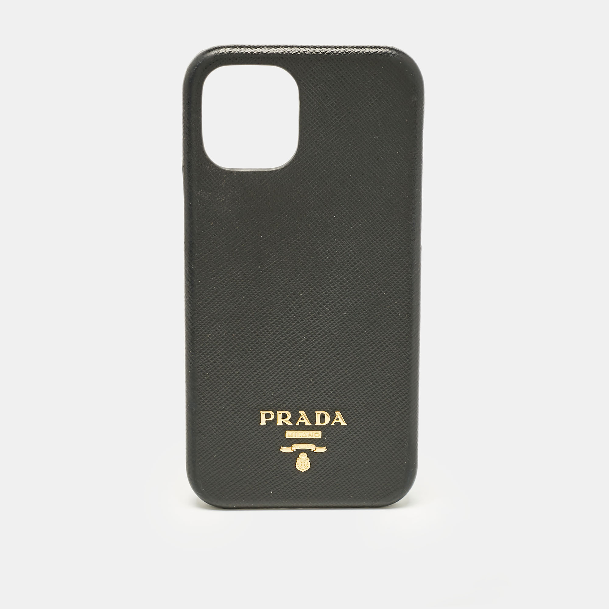 

Prada Black Saffiano Leather iPhone 14 Case