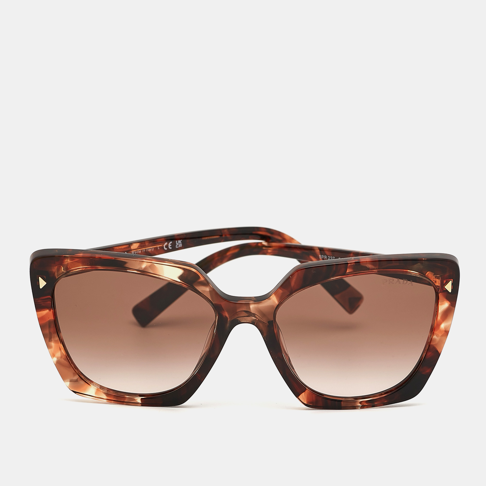 

Prada Tortoise Brown Gradient SPR 23Z Square Sunglasses