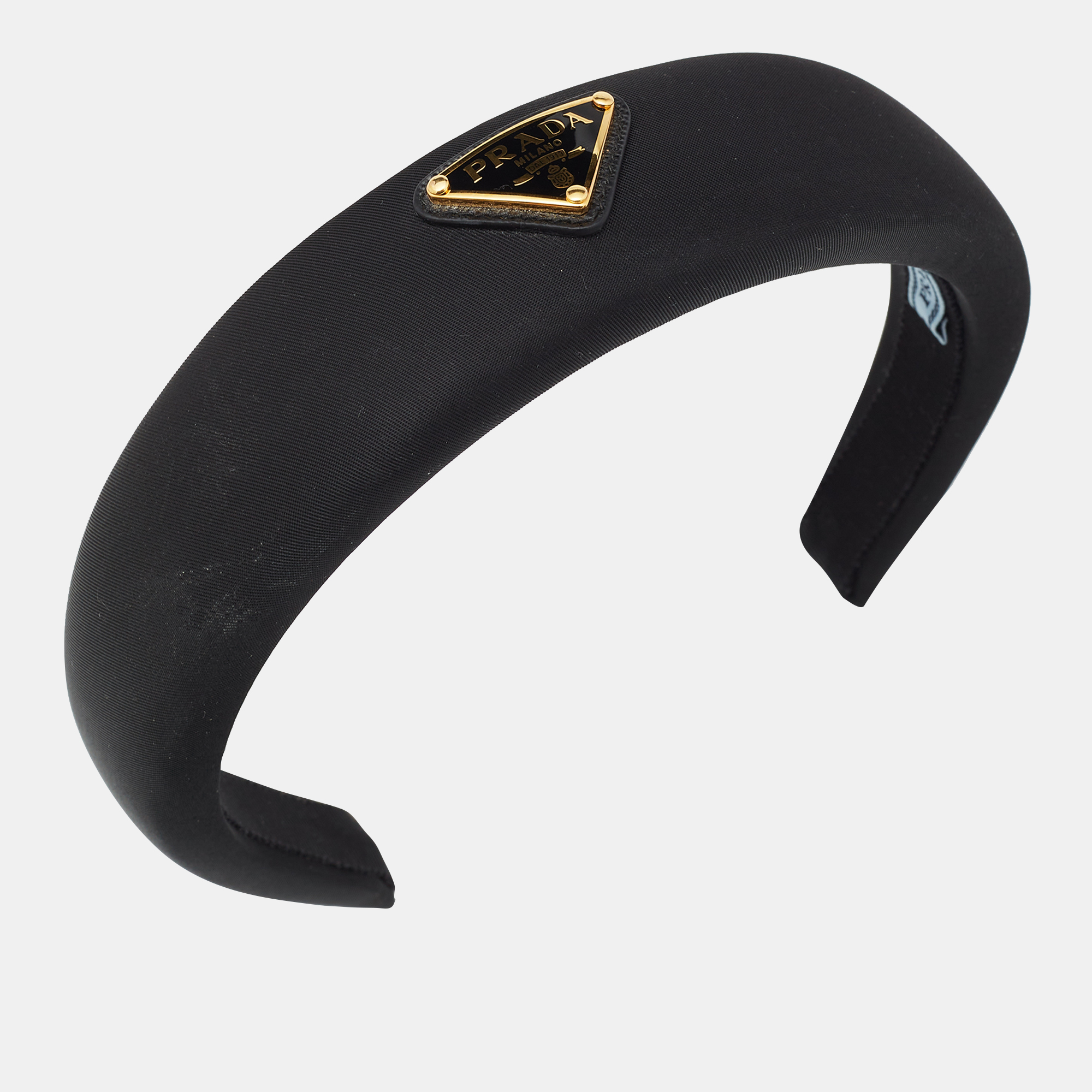 

Prada Black Trinangle Logo Re-Nylon Head Band