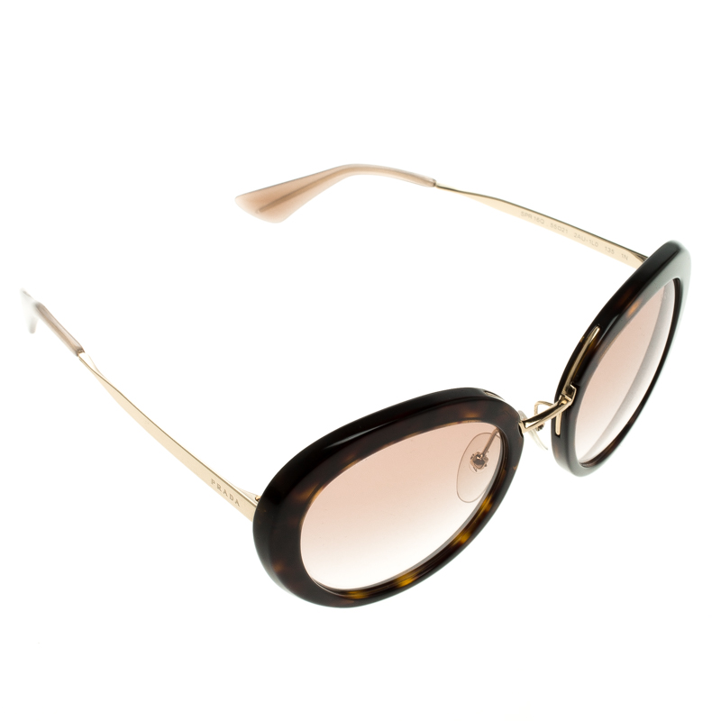 Prada Burgundy SPR16Q Round Sunglasses Prada | The Luxury Closet