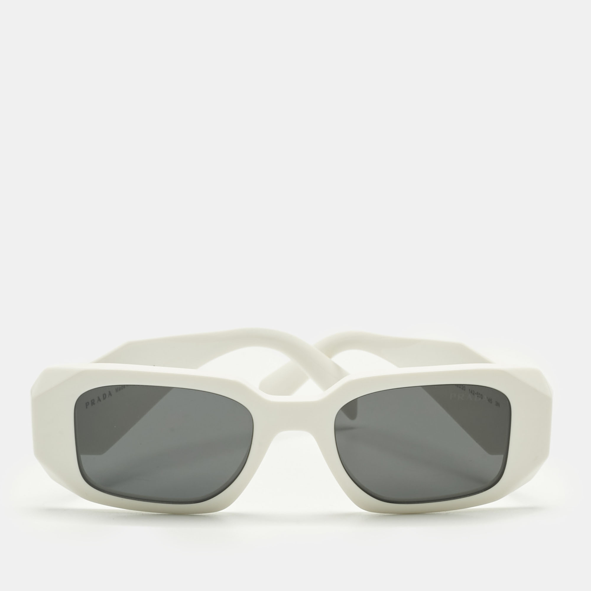 

Prada White/Black SPR 17W Symbole Rectangle Sunglasses