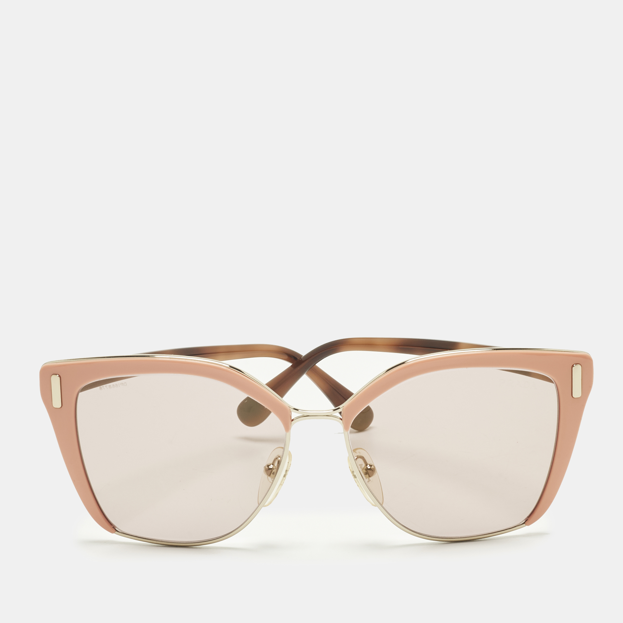 

Prada Peach/Tortoise Brown Gradient SPR 56T Butterfly Sunglasses, Orange