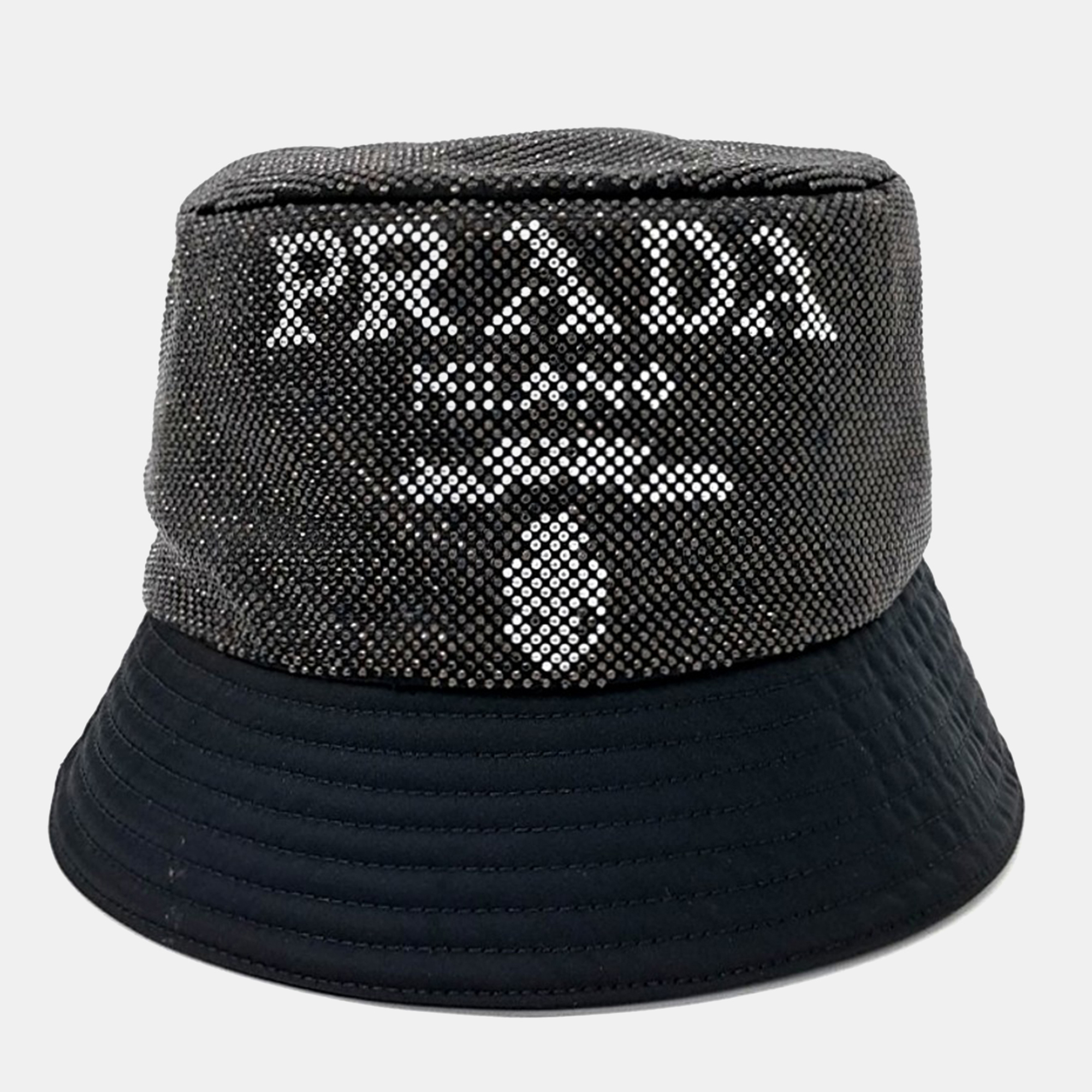 Pre-owned Prada Black Re-nylon Bucket Hat