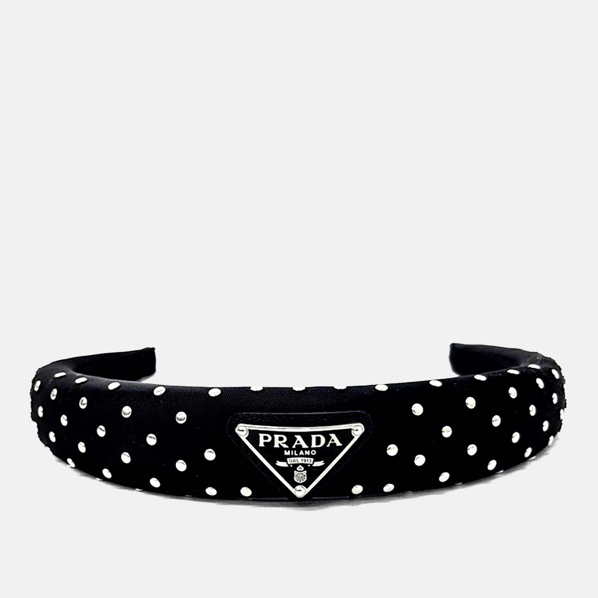 Pre-owned Prada Black Re-nylon Hairband