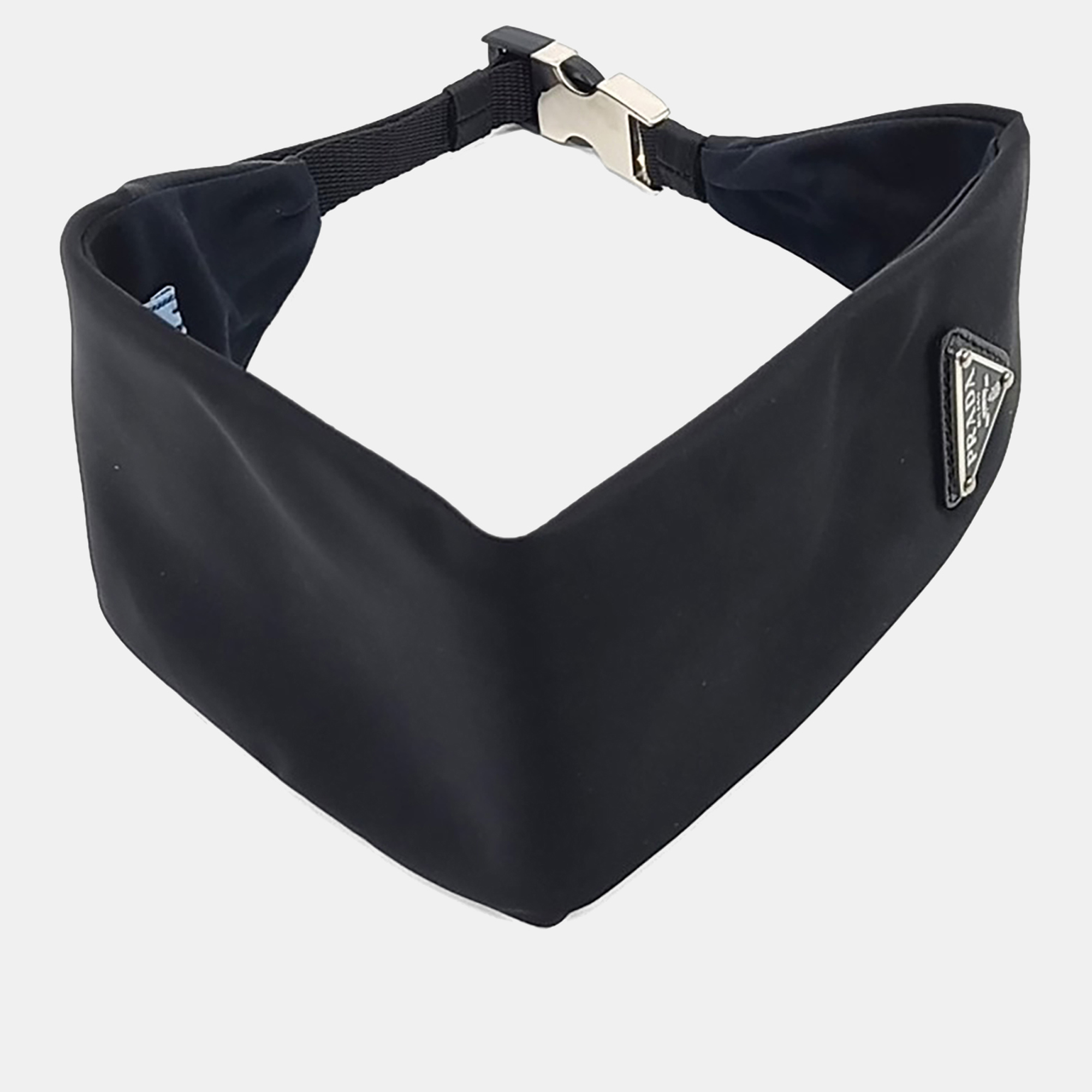 Pre-owned Prada Black Re-nylon Hairband
