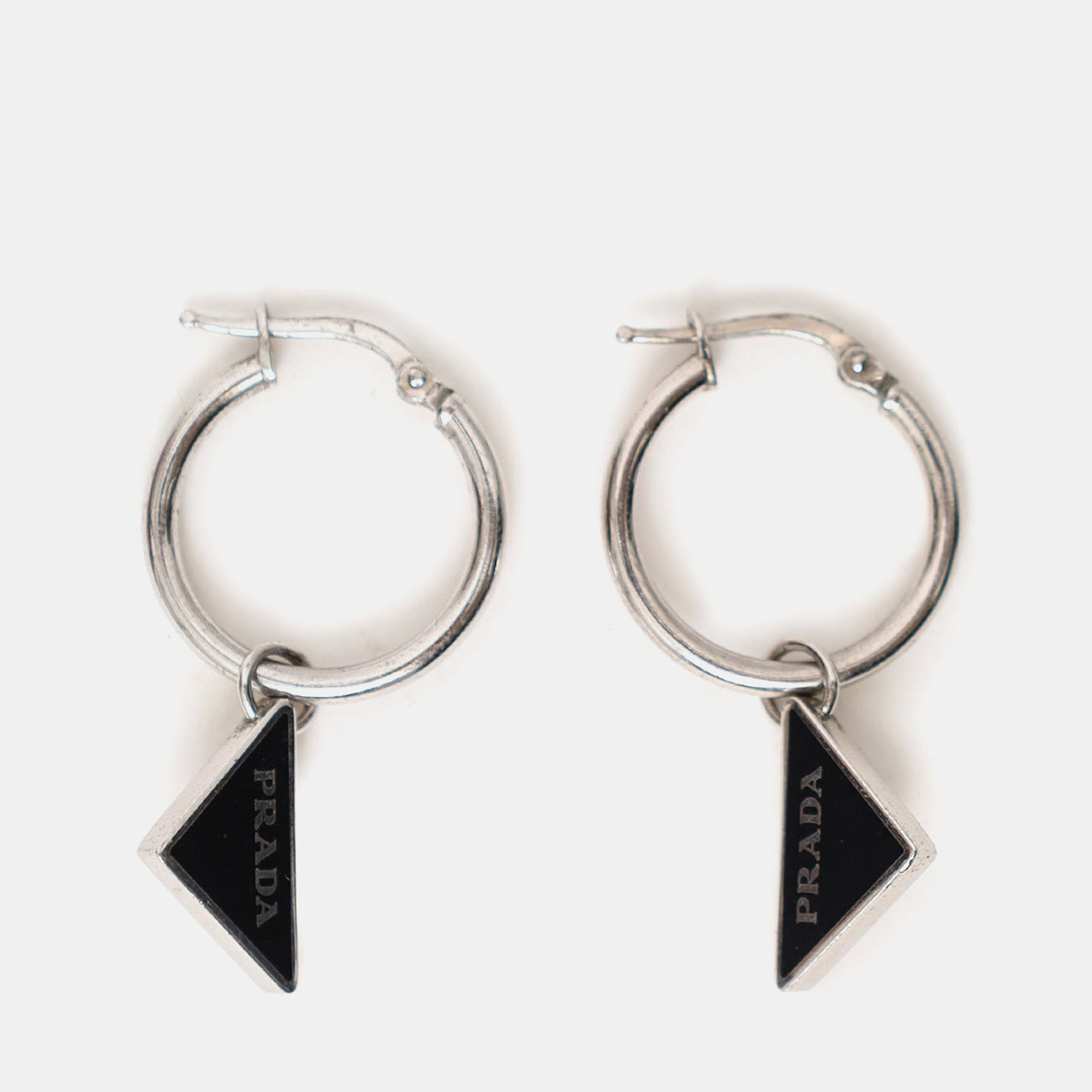 

Prada Sterling Silver Symbol Drop Earrings